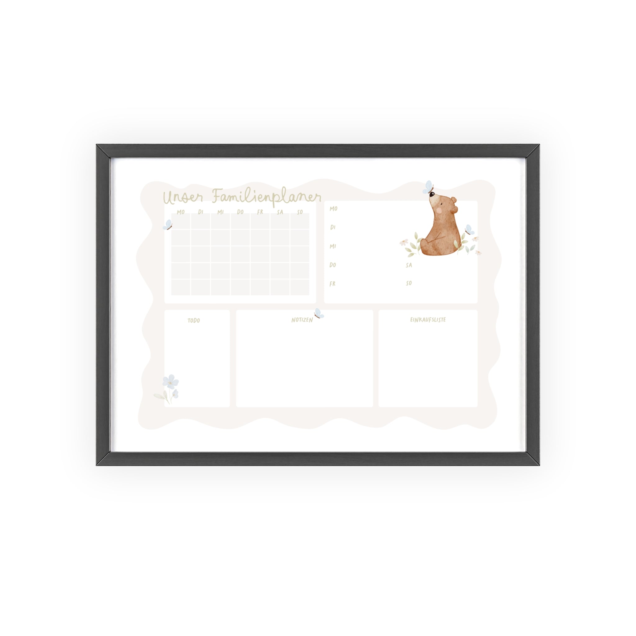 Familienplaner Kleiner Bär inkl. Rahmen