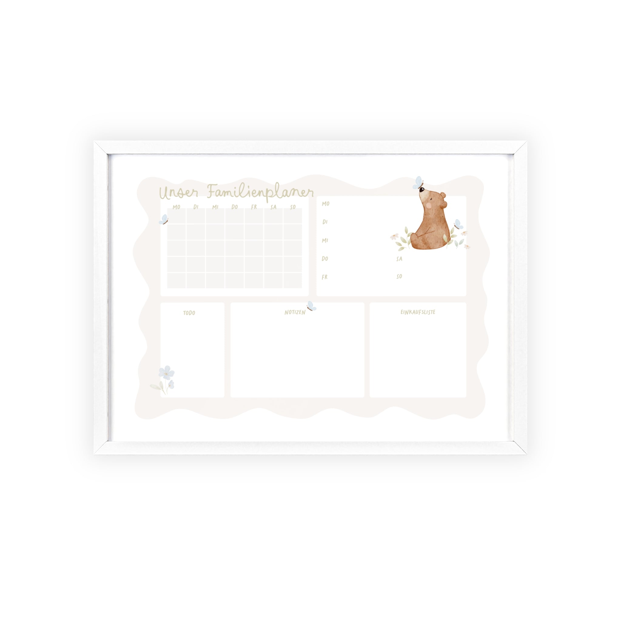 Familienplaner Kleiner Bär inkl. Rahmen