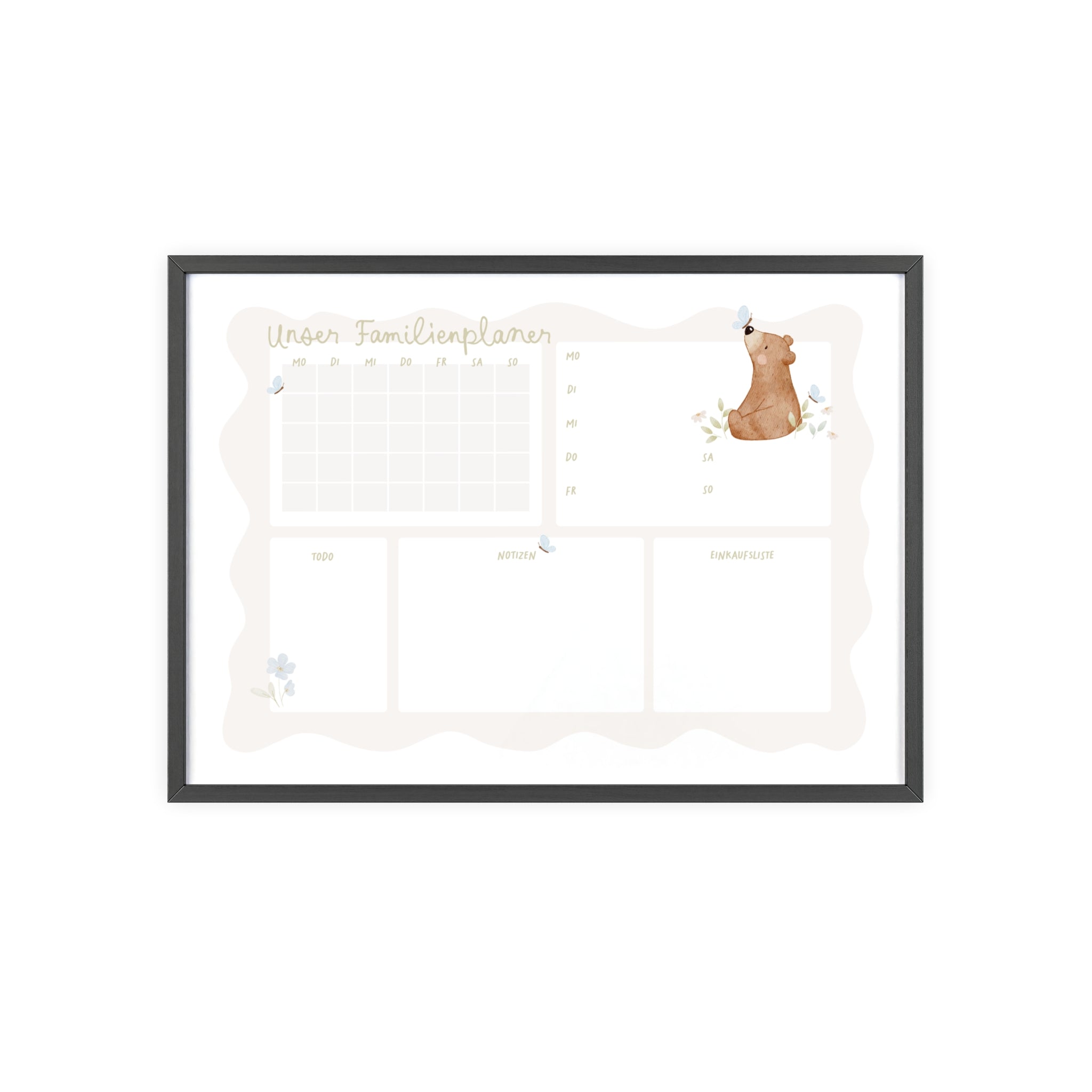 Familienplaner Kleiner Bär inkl. Rahmen