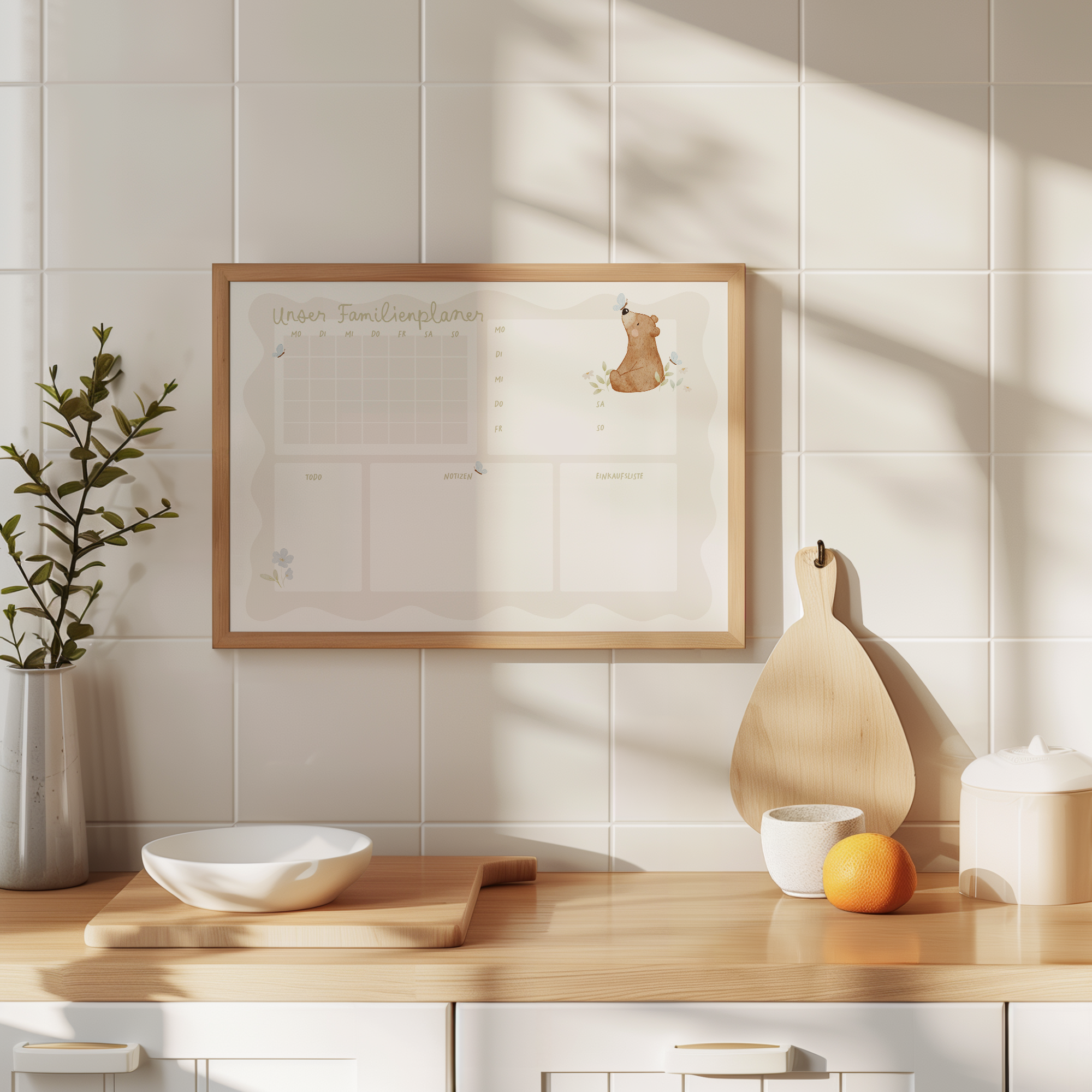 Familienplaner Kleiner Bär inkl. Rahmen