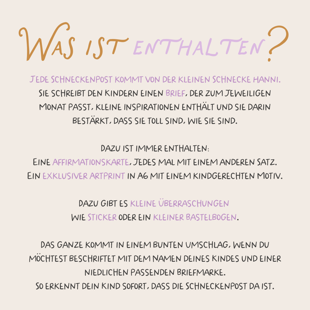 Kennlern-Schneckenpost