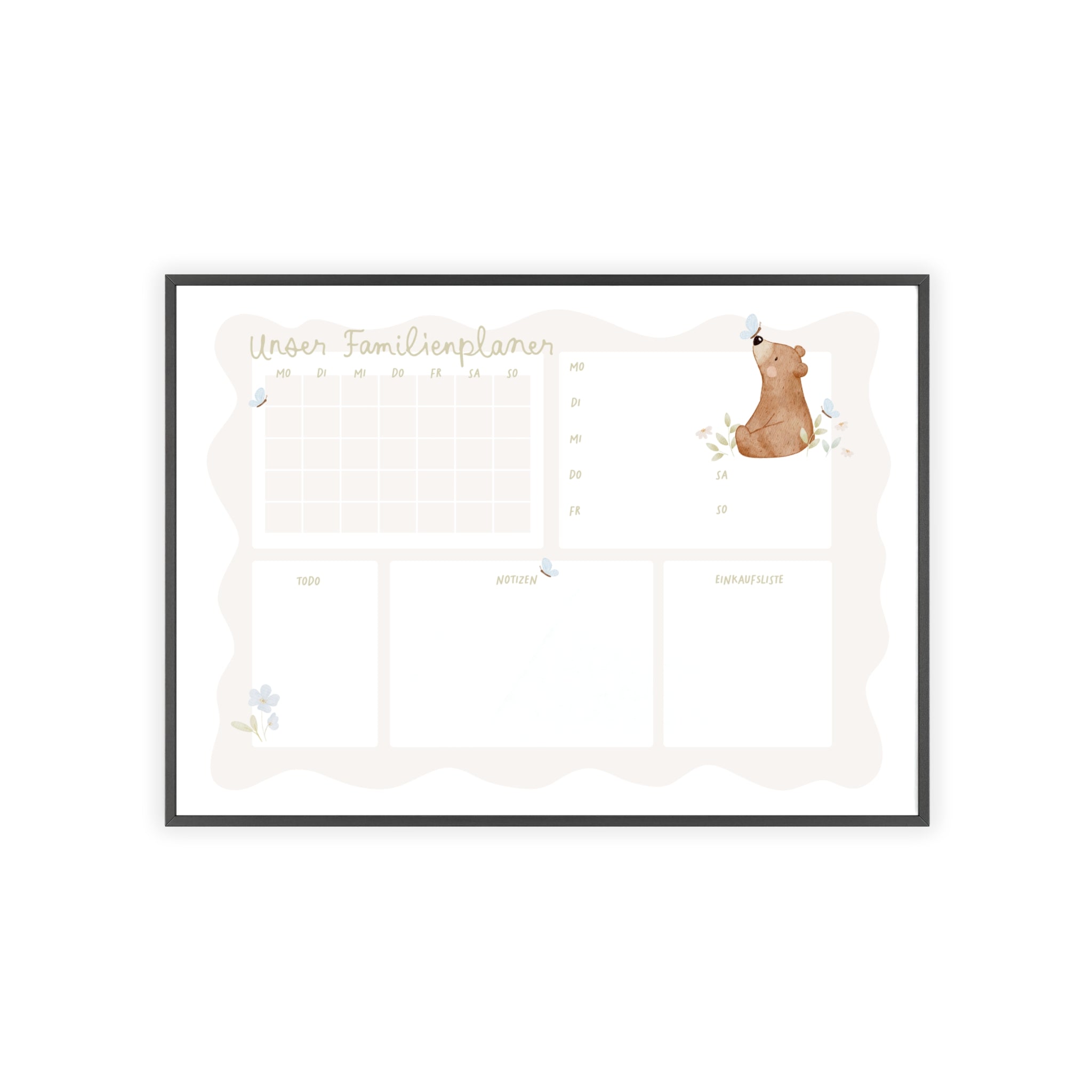 Familienplaner Kleiner Bär inkl. Rahmen