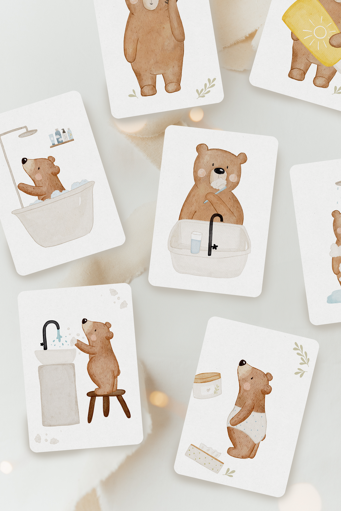 Hej Hanni Badezimmer Posterset Routinekarten