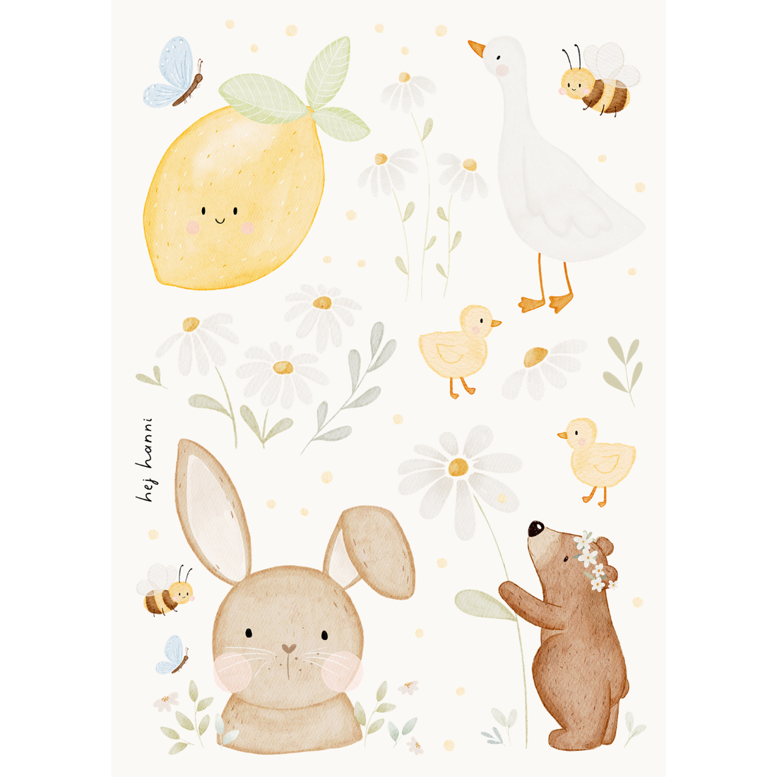 Hej Hanni Bügelbilderset Frühlingsmotive gemischt A5