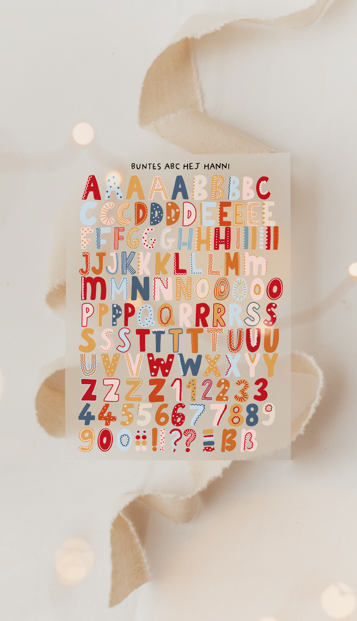 Bügelbilderset ABC - Buchstabenset für Namen