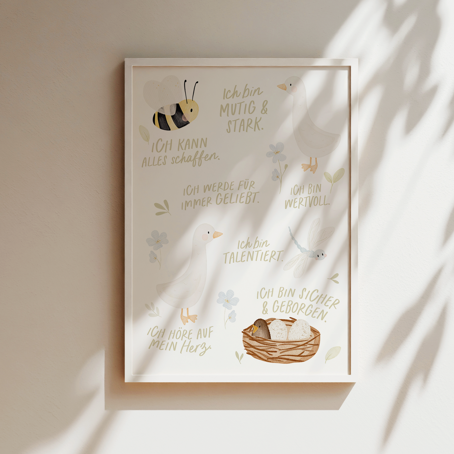 Kinderposter Affirmationen Tiere
