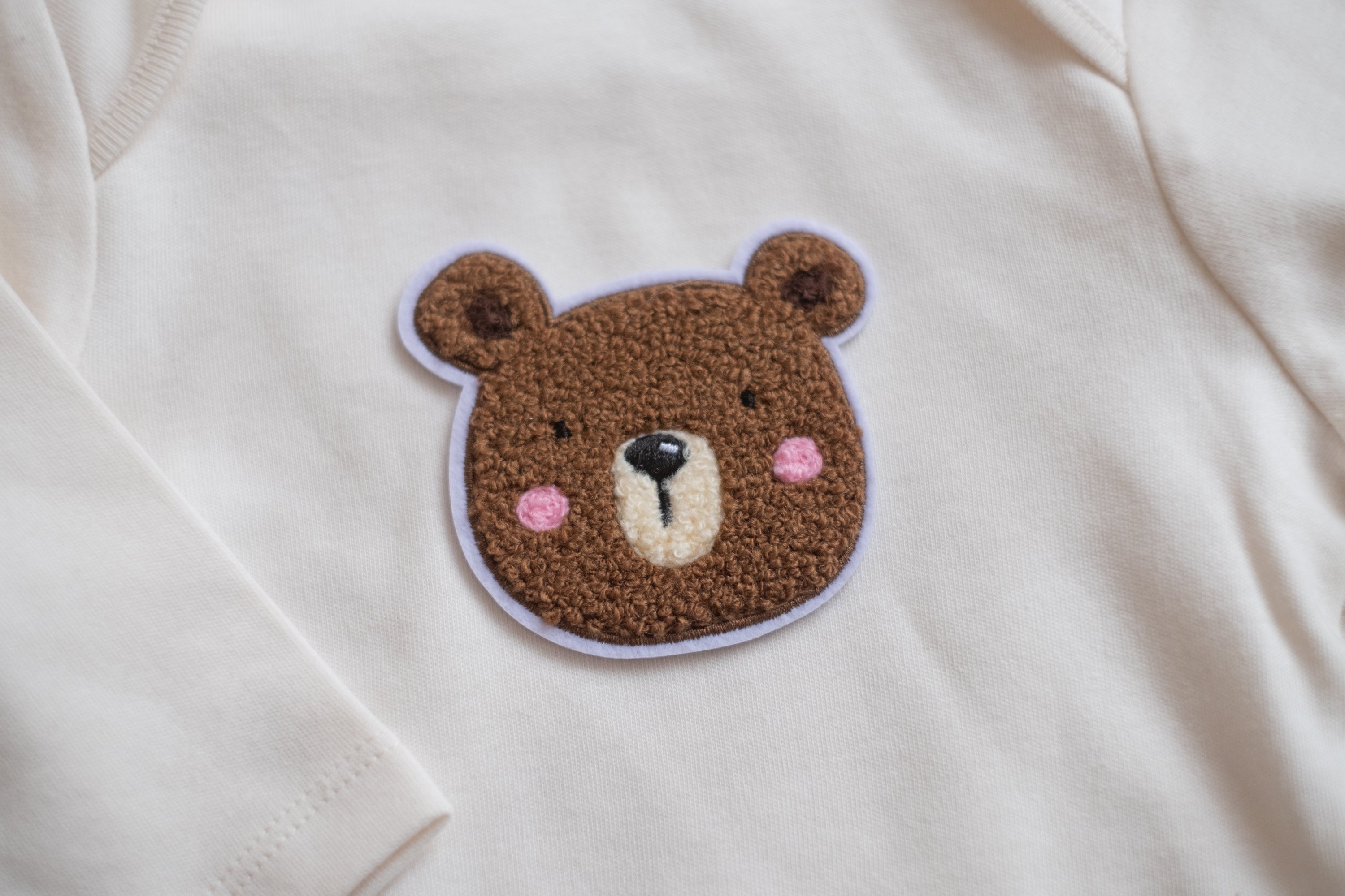 Hej Hanni Patch flauschig Bär Chenillepatch