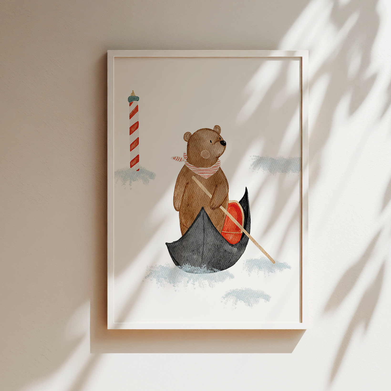 Kinderposter Bär Gondolbäri inkl. Rahmen