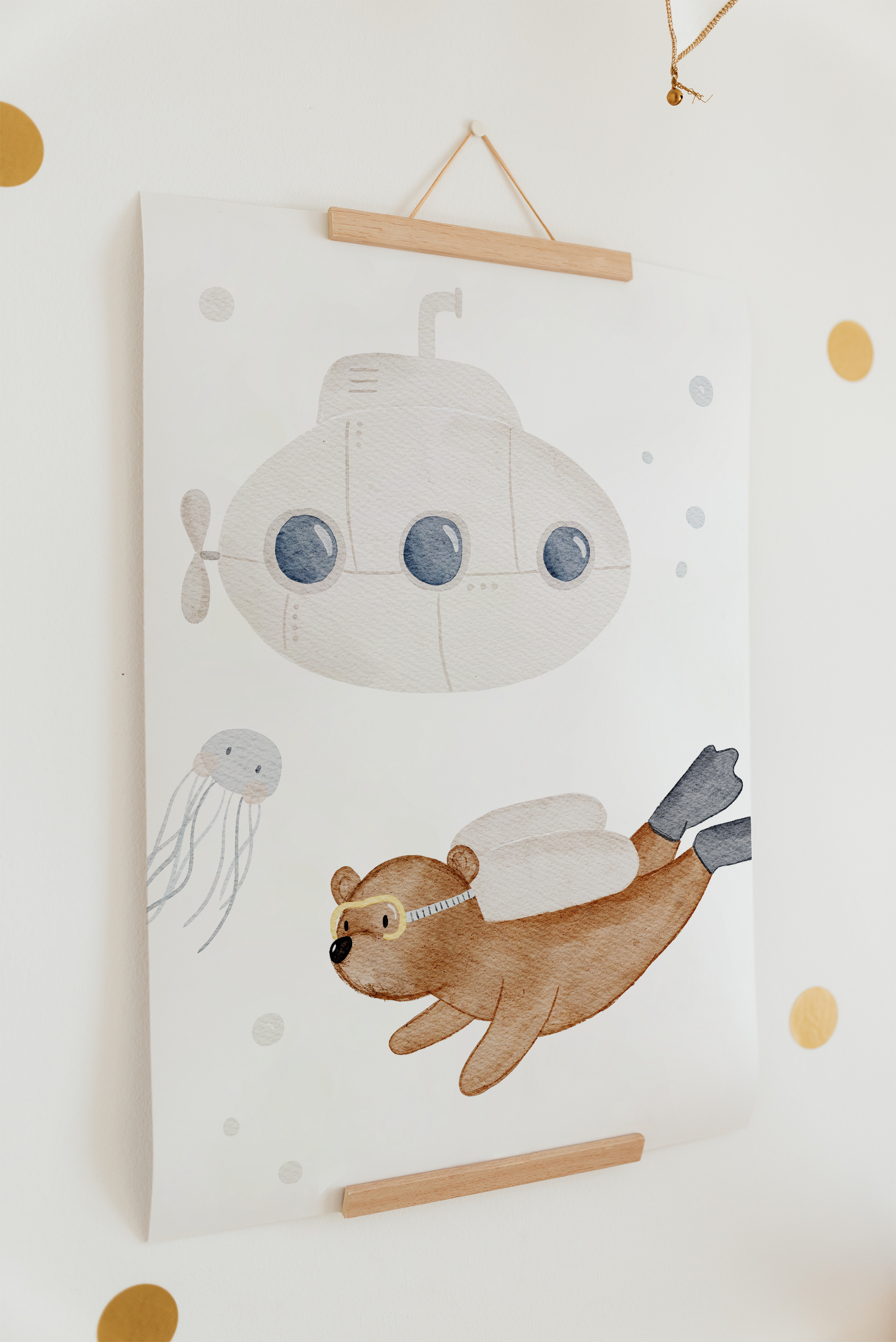 Hej Hanni Poster Bär U-Boot A4