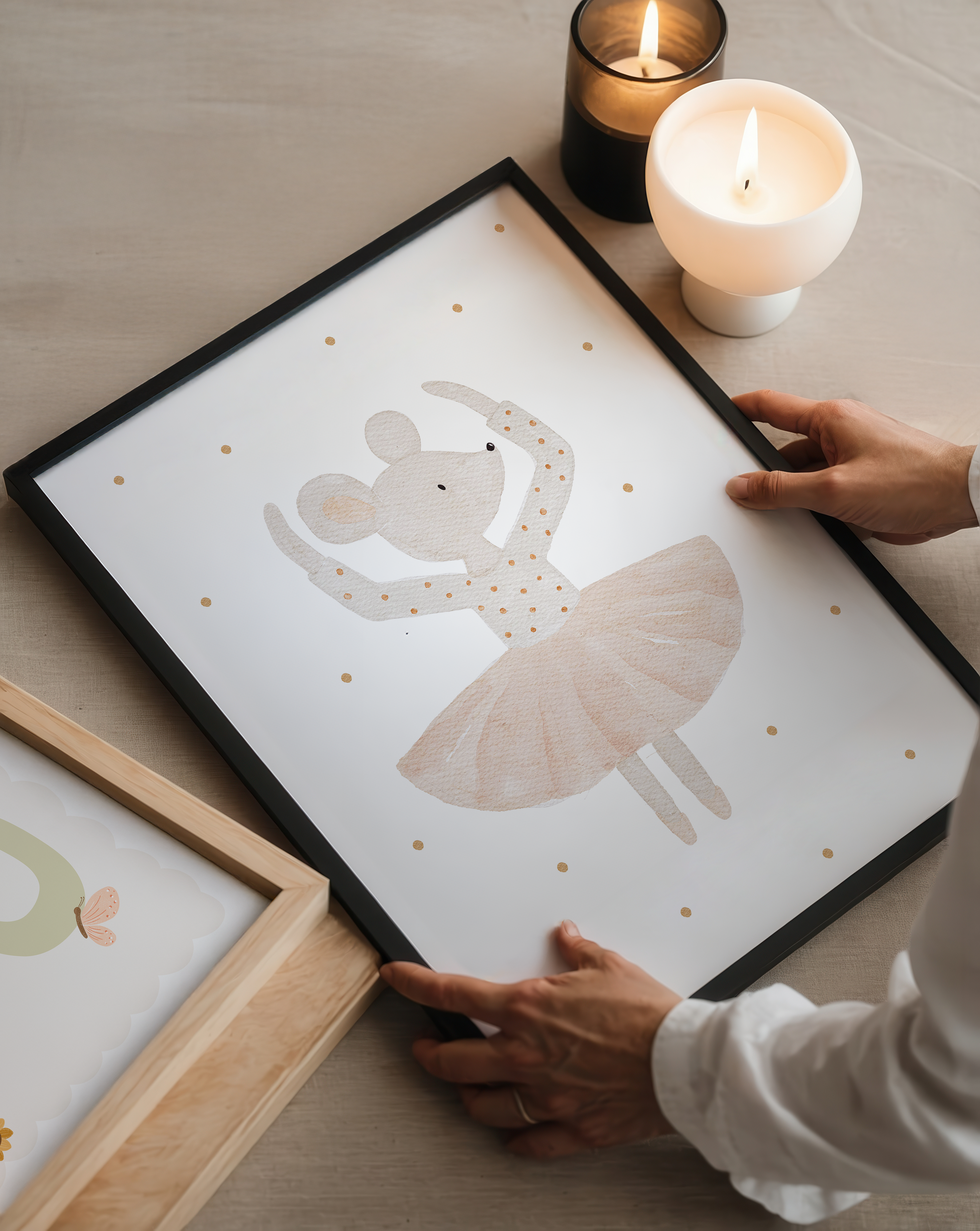 Kinderposter Ballerinamaus