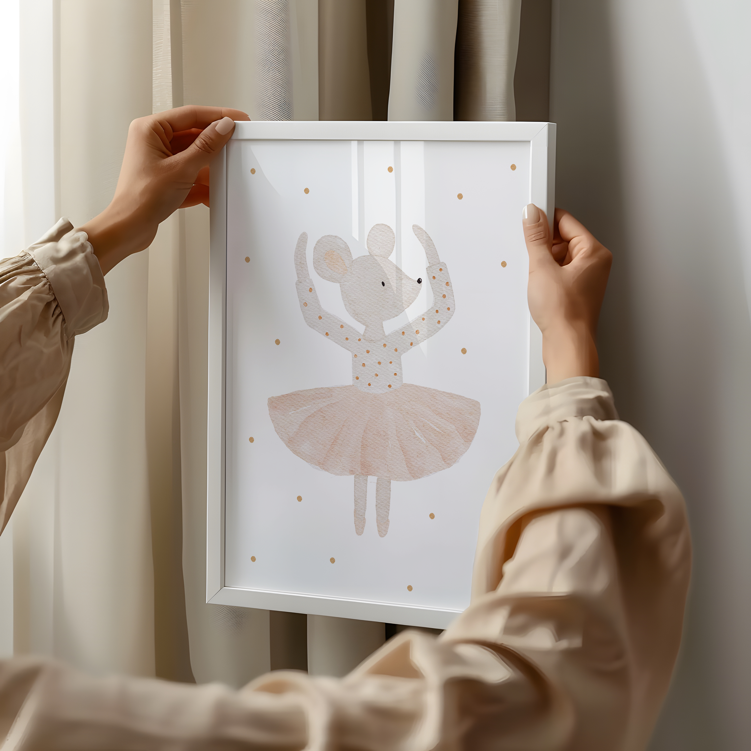 Kinderposter Ballerinamaus