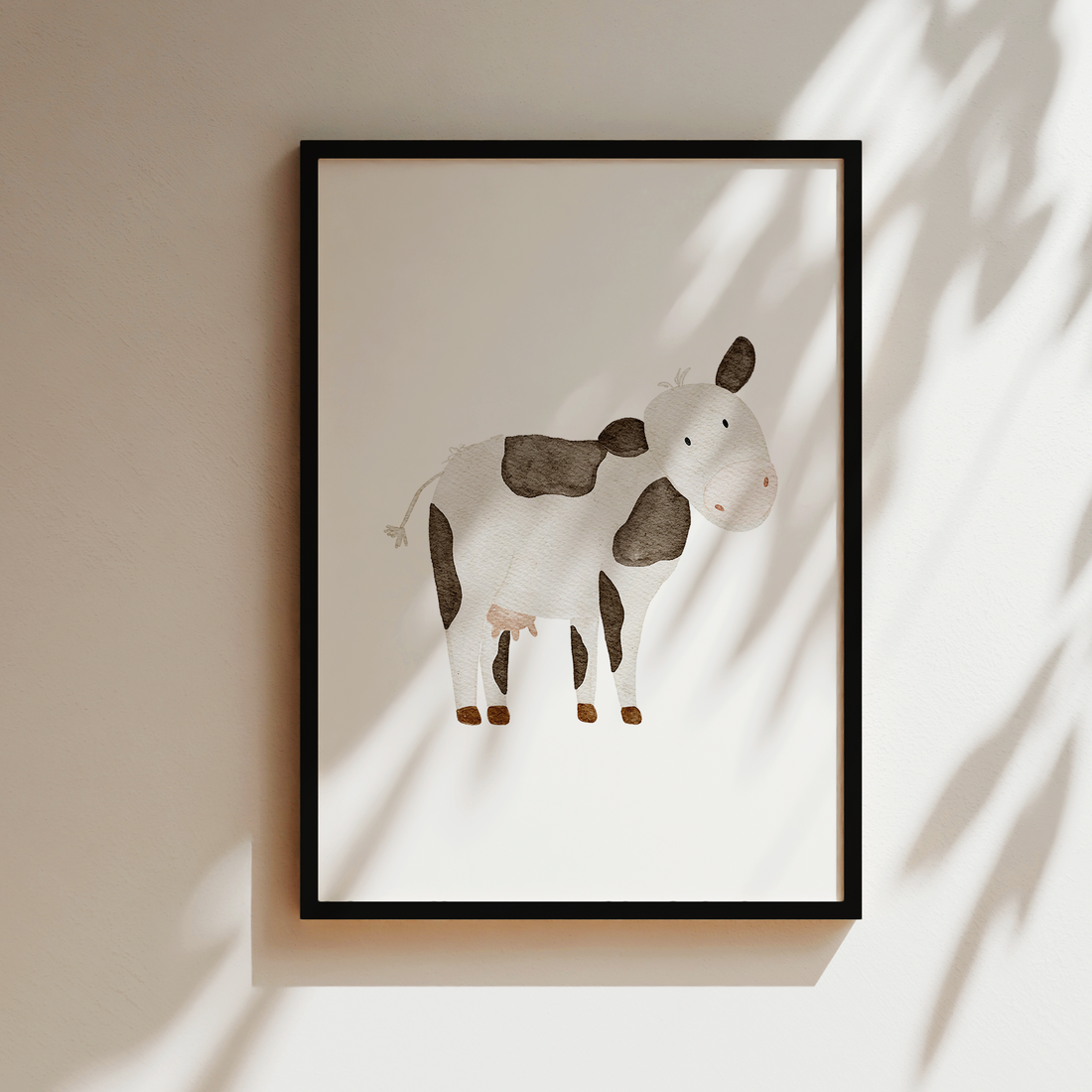 Kinderposter Kuh inkl. Rahmen