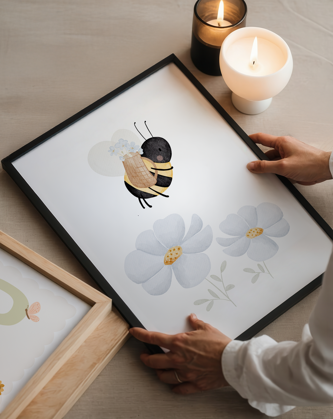 Kinderposter Biene Rucksack inkl. Rahmen