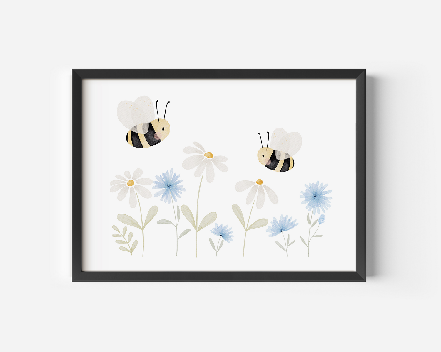 Kinderposter Bienen Blumenwiese Kornblumen
