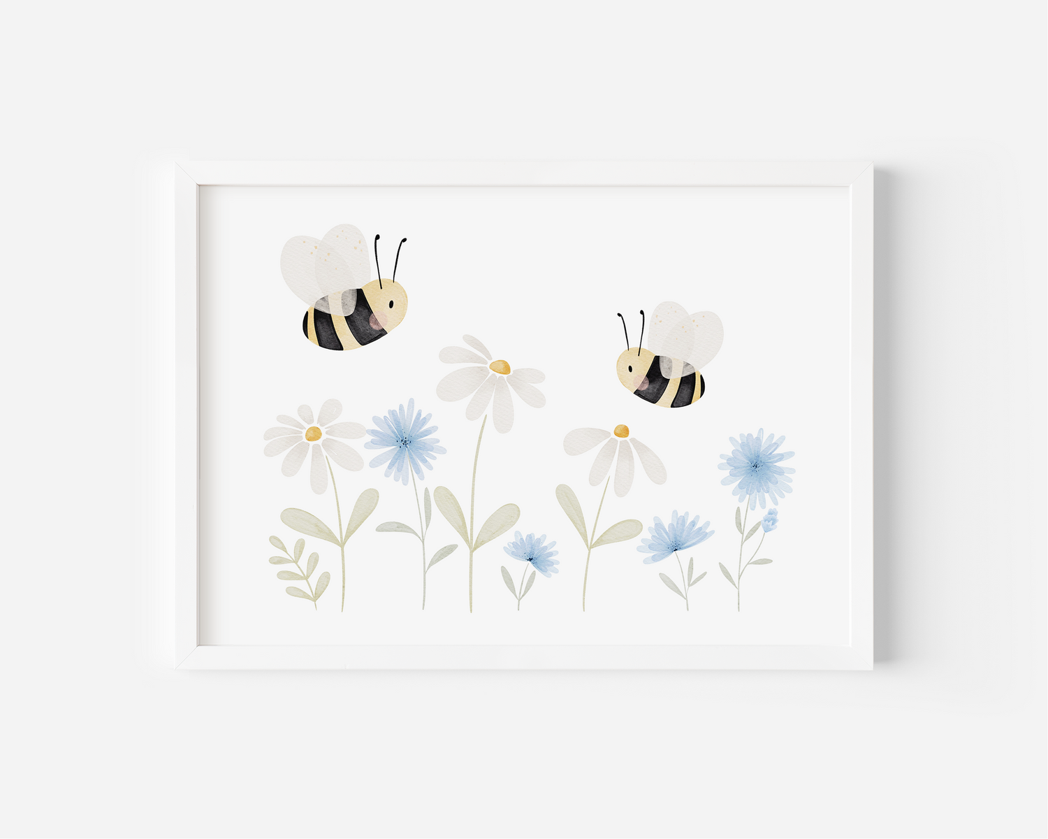 Kinderposter Bienen Blumenwiese Kornblumen