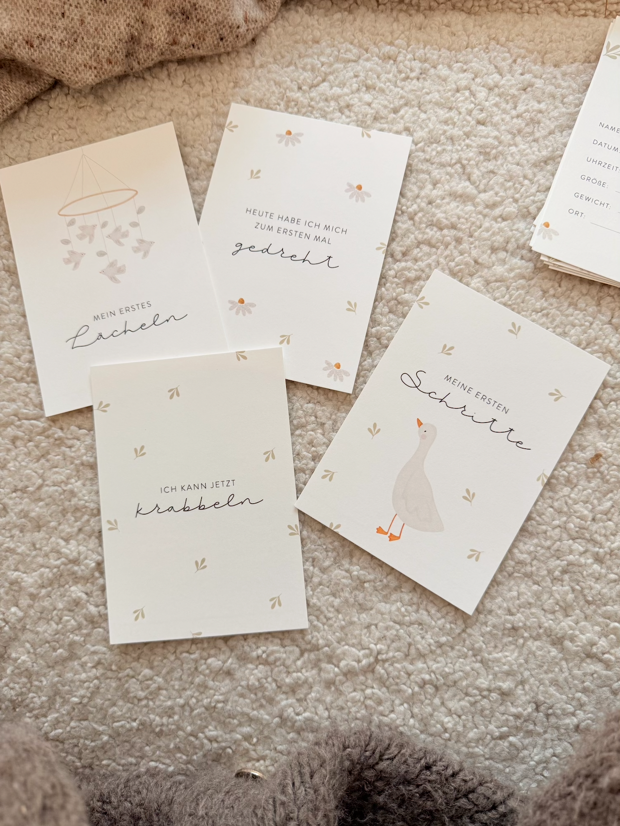 Hej Hanni Meilensteinkarten Baby