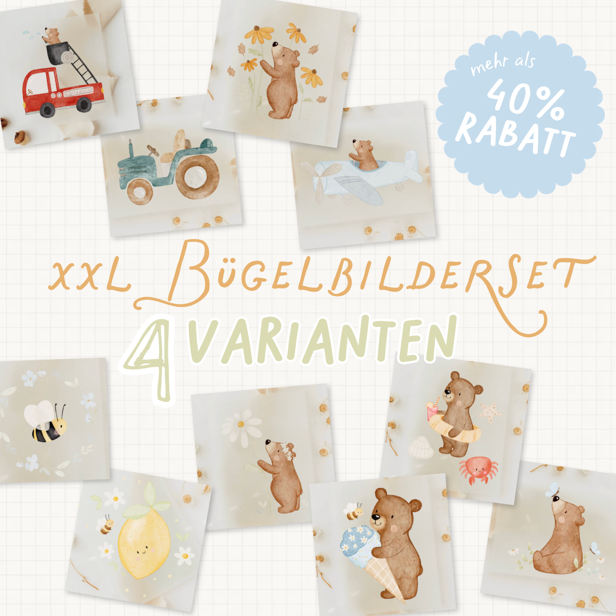 Hej Hanni Bügelbilderset XXL