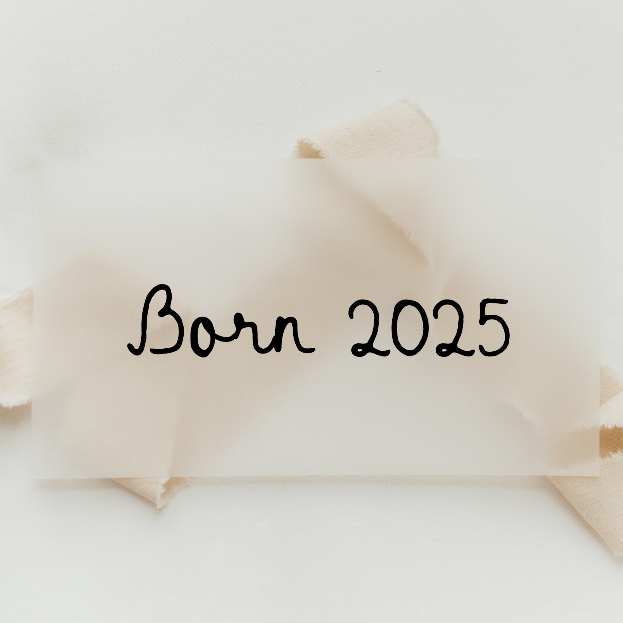 Hej Hanni Bügelbild born 2024 / 2025 schwarz