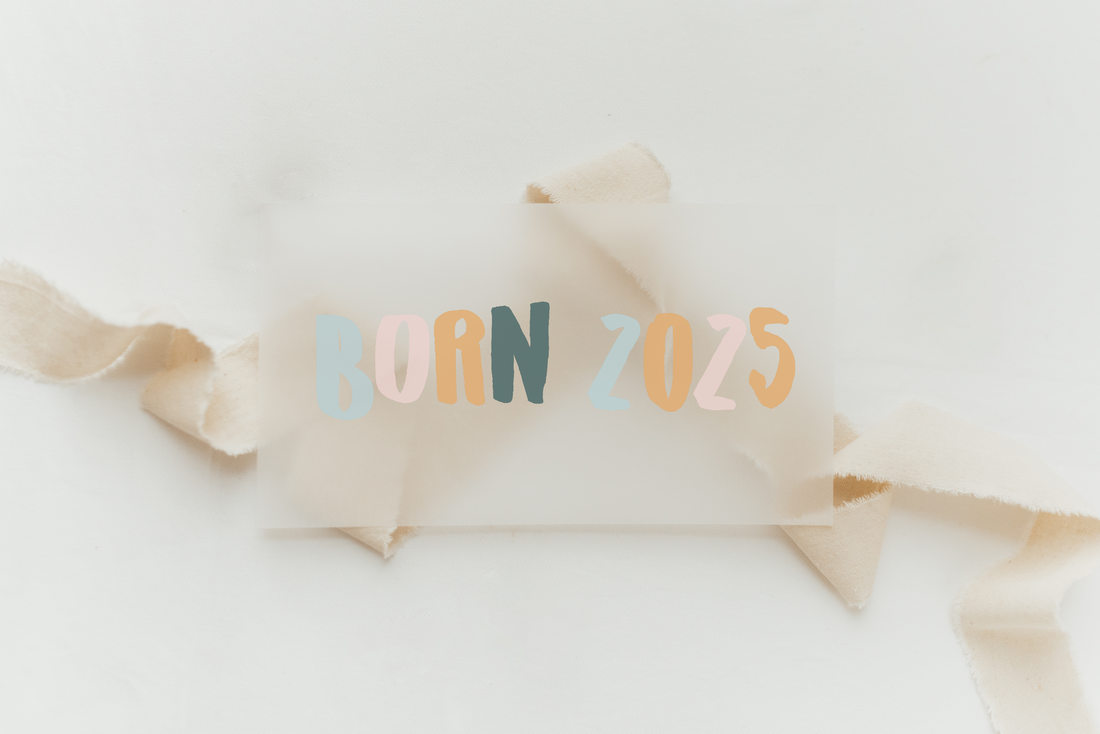 Hej Hanni Bügelbild Born 2025 / 2026 bunt