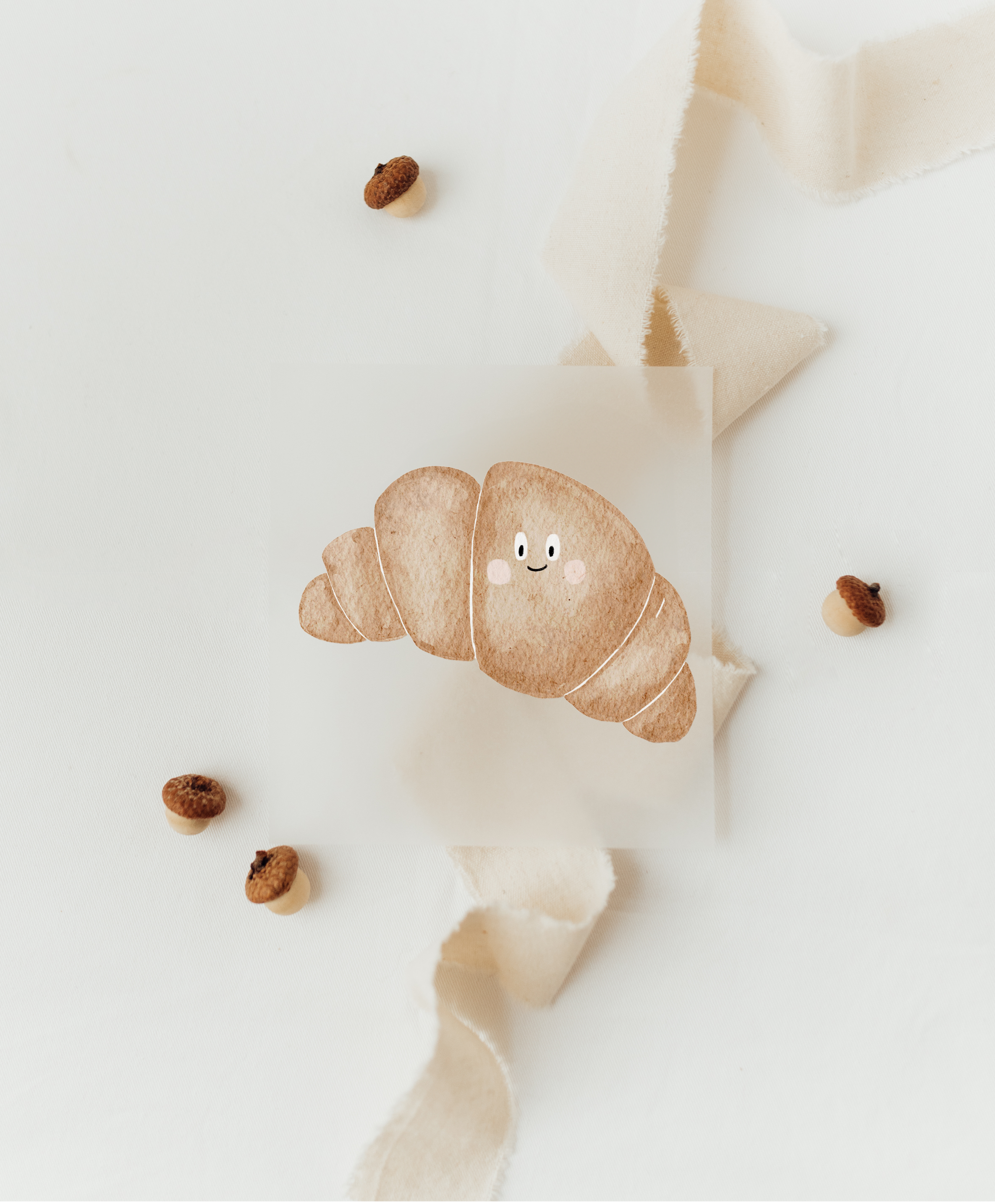 Hej Hanni Bügelbild Croissant