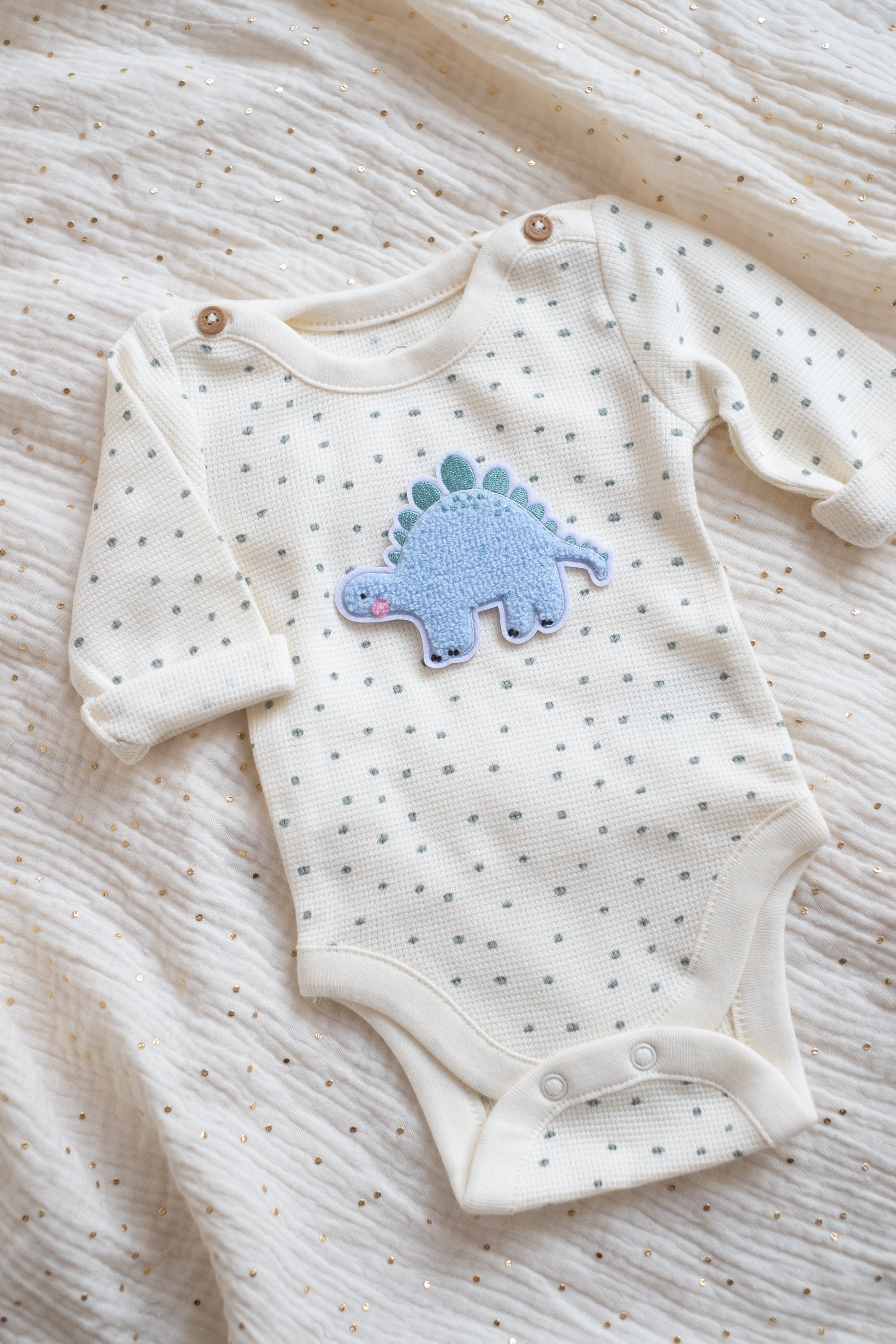 Hej Hanni Patch flauschig Dinosaurier Chenillepatch