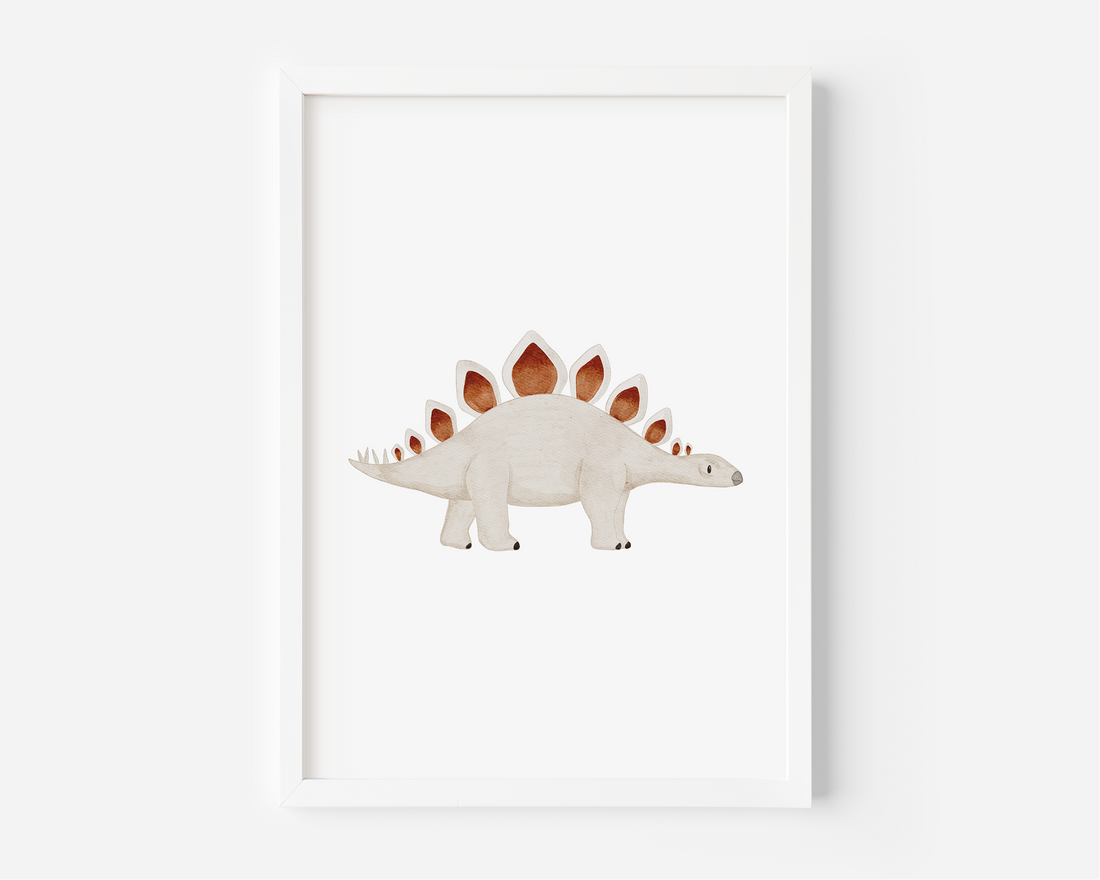 Kinderposter Dinosaurier - Stegosaurus inkl. Rahmen
