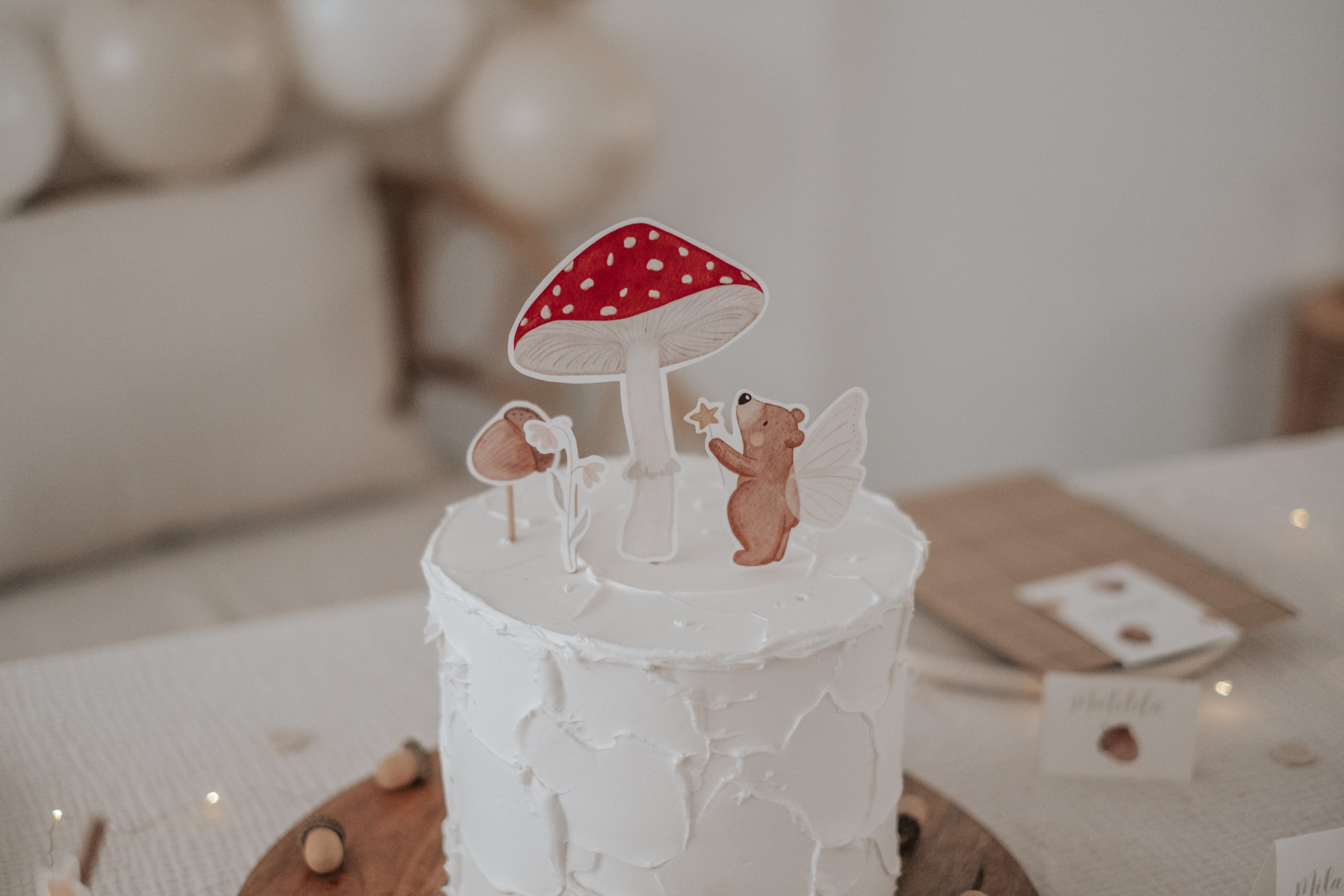 Hej Hanni Caketopper Pilzbär