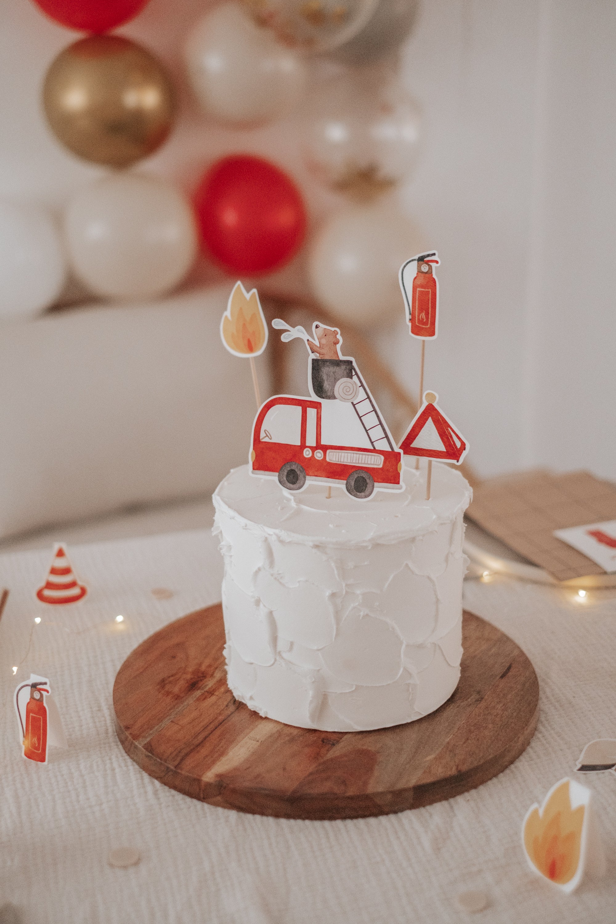 Hej Hanni Caketopper Feuerwehrbär