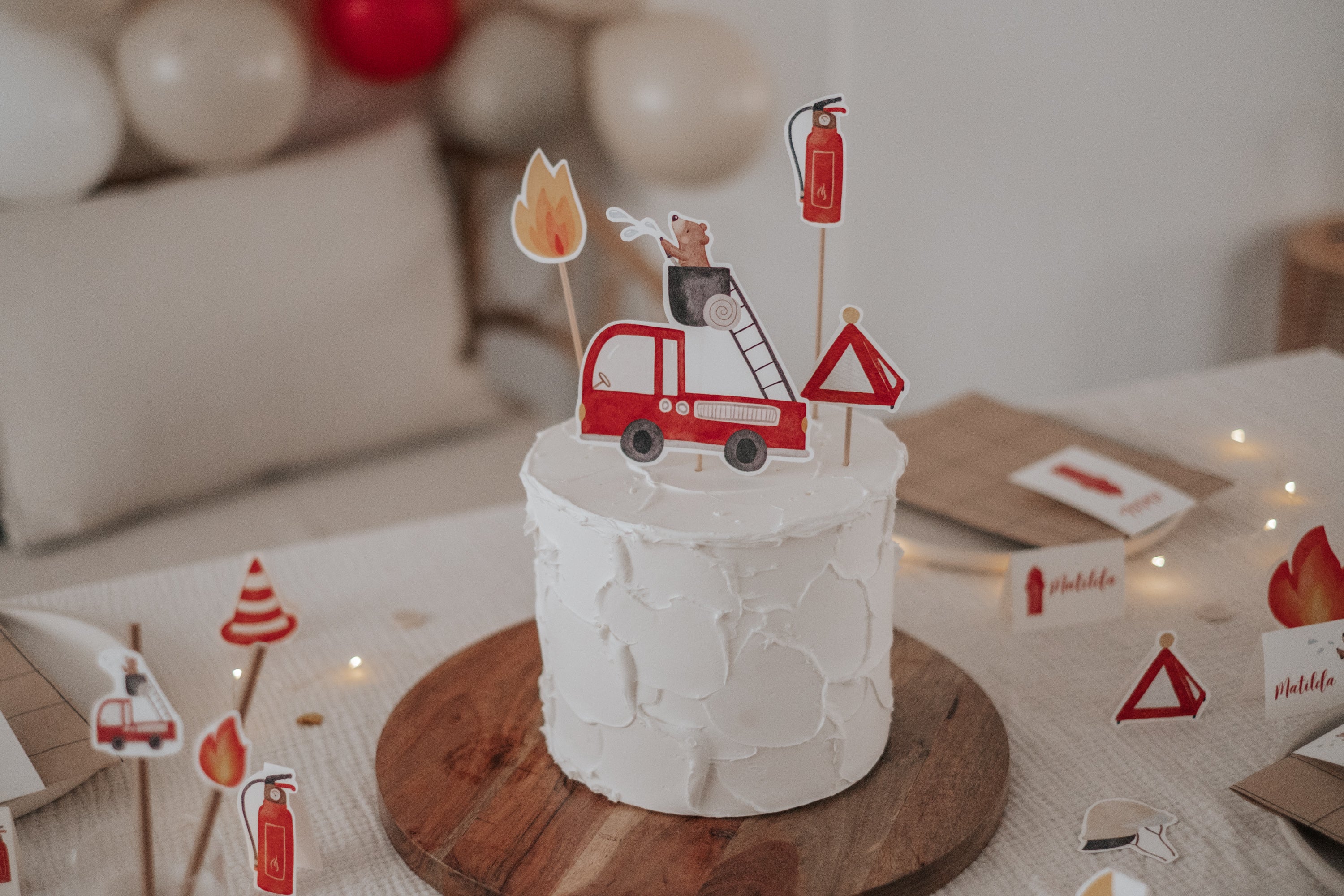 Hej Hanni Caketopper Feuerwehrbär