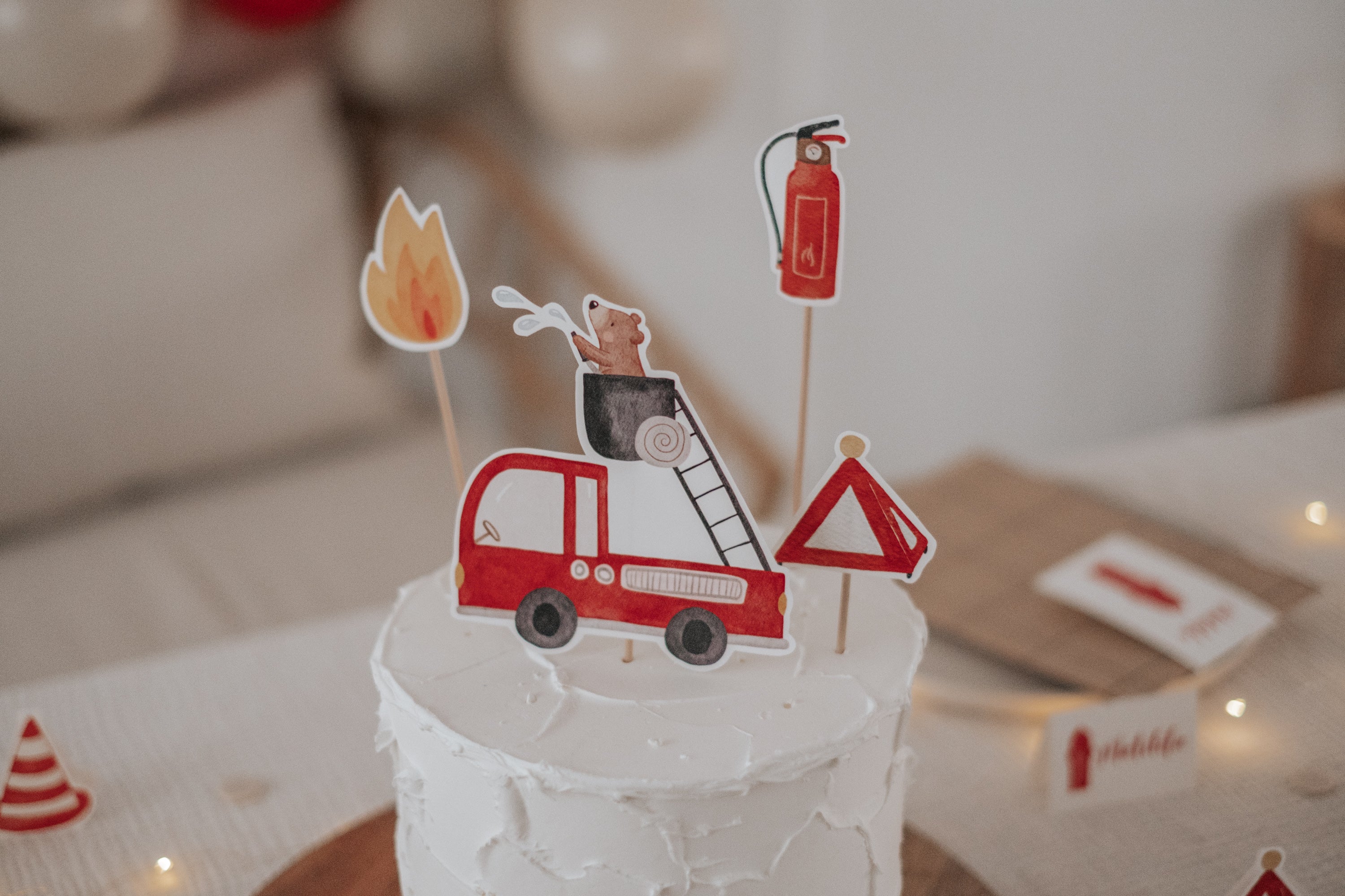 Hej Hanni Caketopper Feuerwehrbär