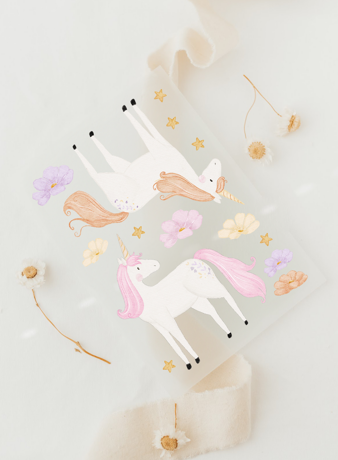 Hej Hanni Bügelbilderset A6 Einhörner