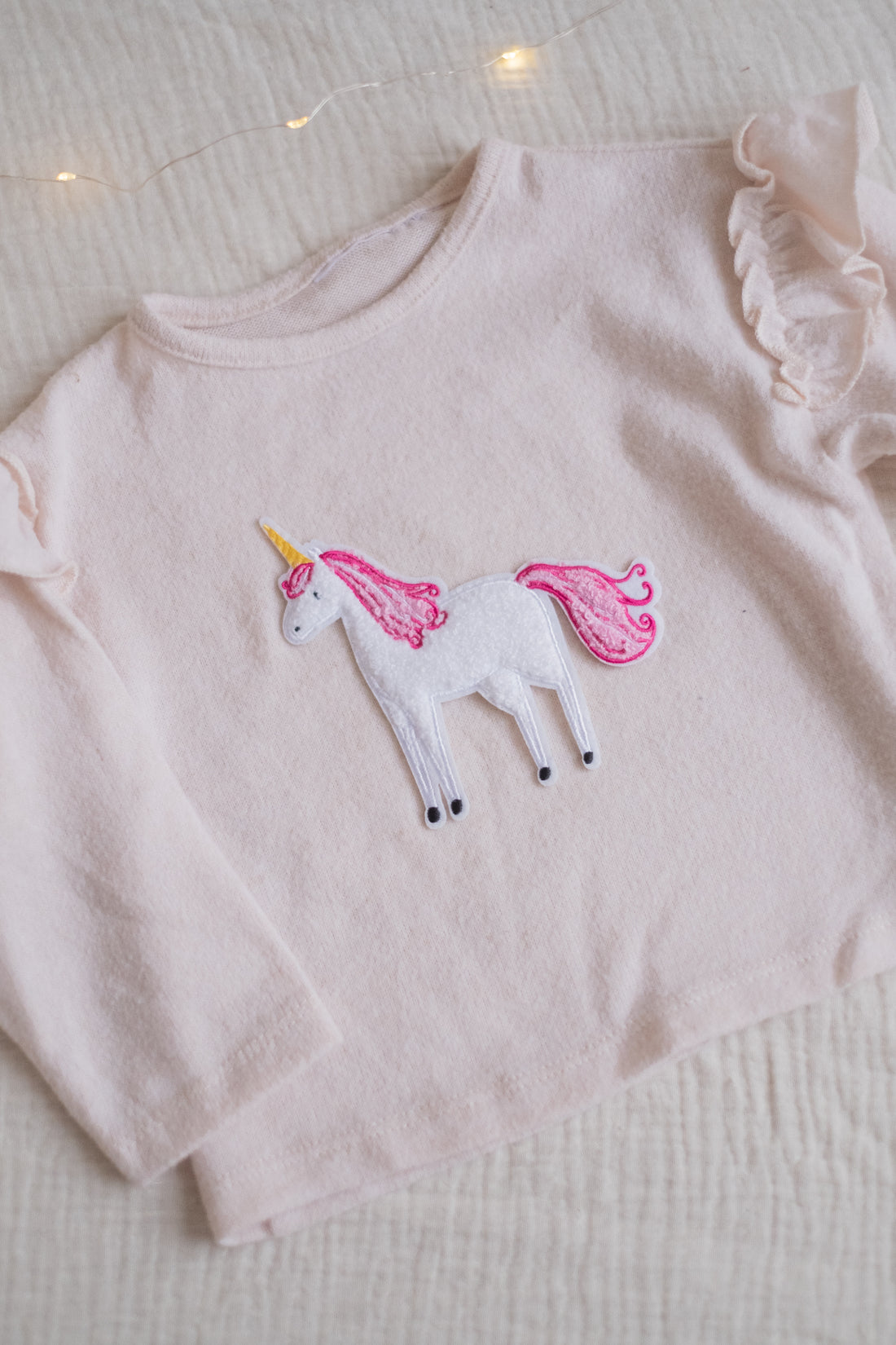 Hej Hanni Patch flauschig Einhorn Chenillepatch