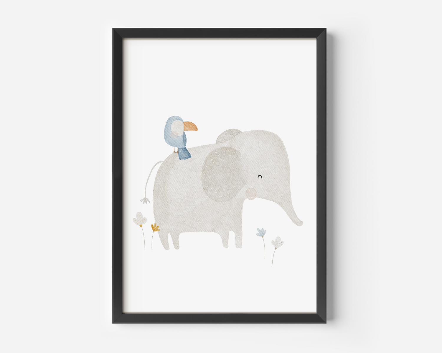 Kinderposter Elefant & Tukan