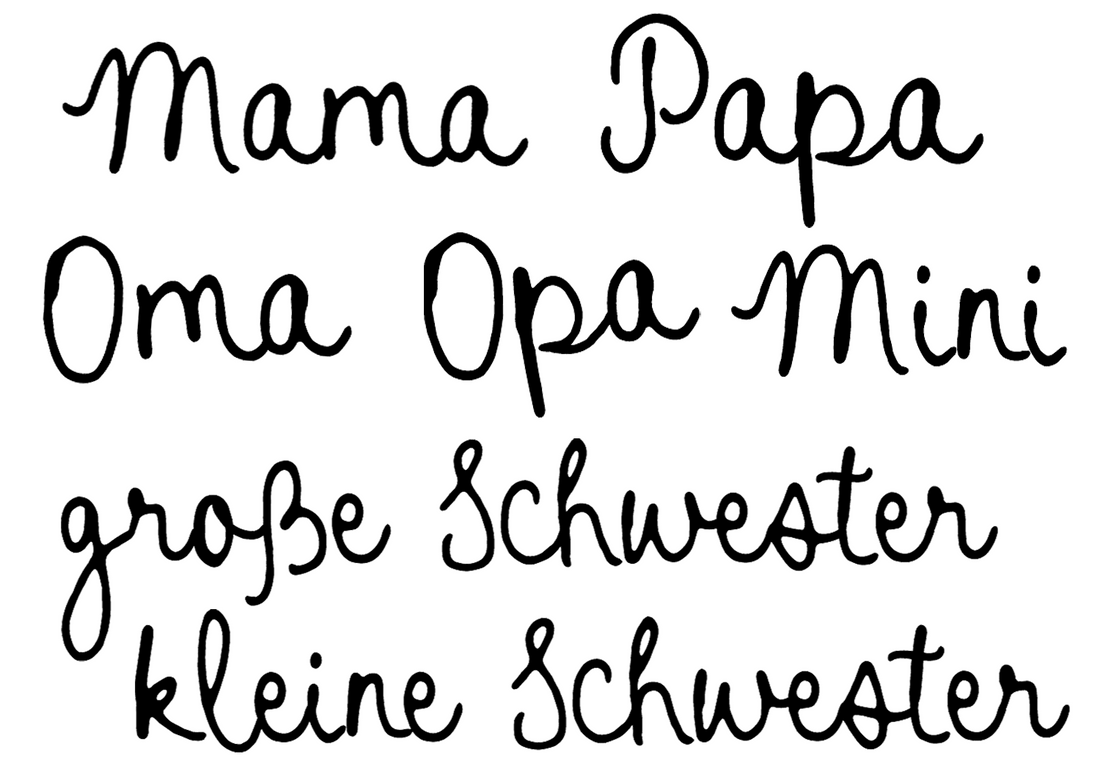 Hej Hanni Bügelbild Familienmitglied - wählbar