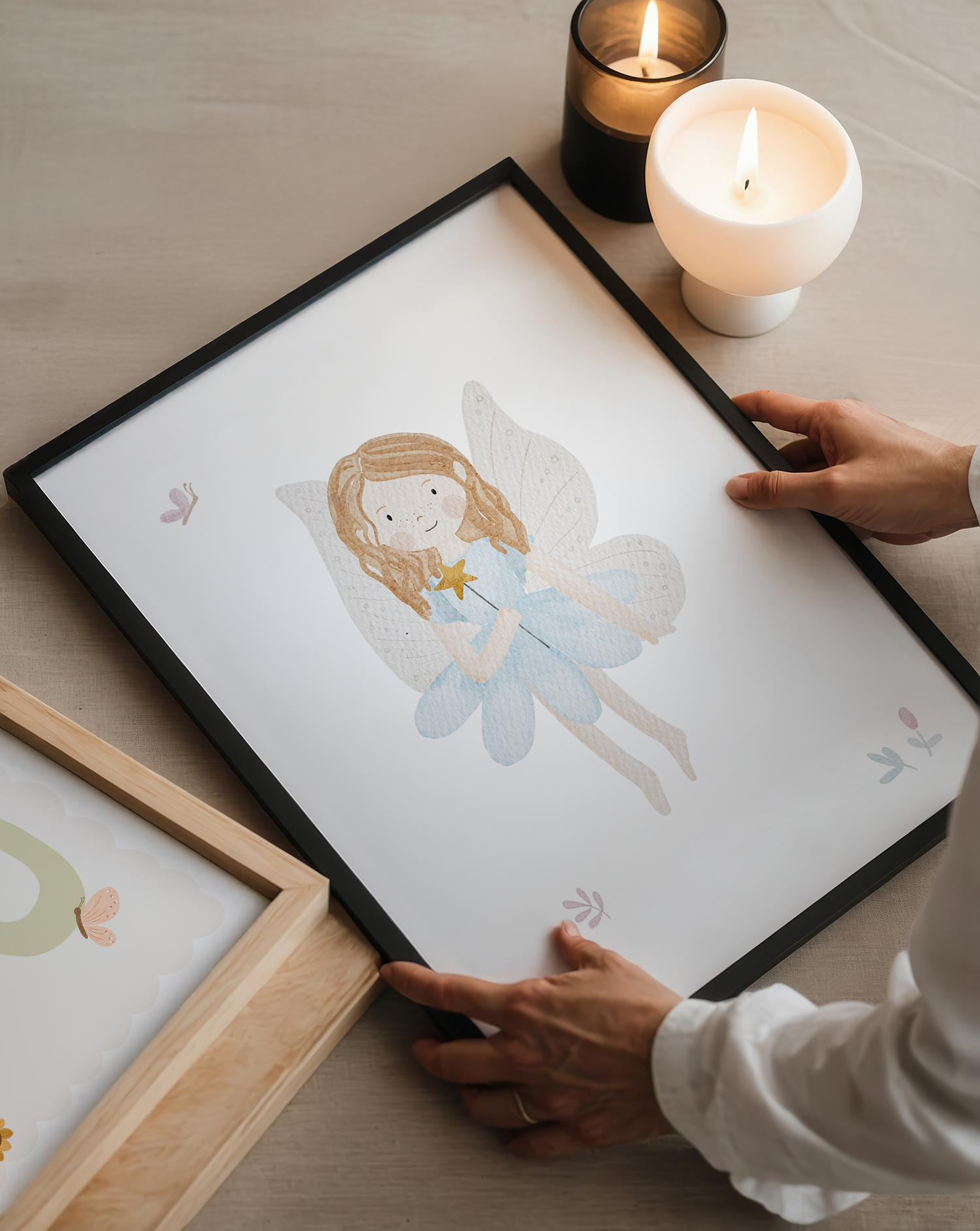 Kinderposter Fee hellblau