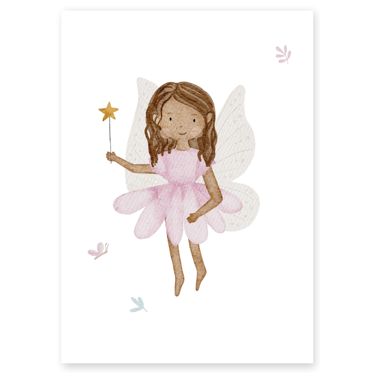 Kinderposter Fee rosa