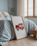 Kinderposter Feuerwehr inkl. Rahmen