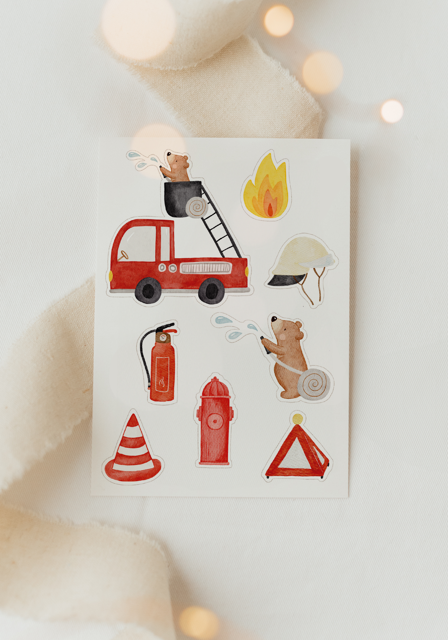 Hej Hanni Caketopper Feuerwehrbär