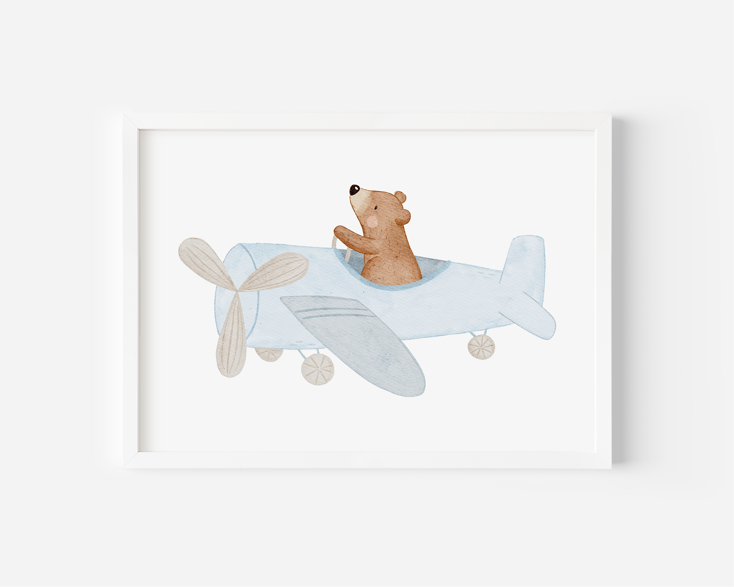 Kinderposter Fliegerbär
