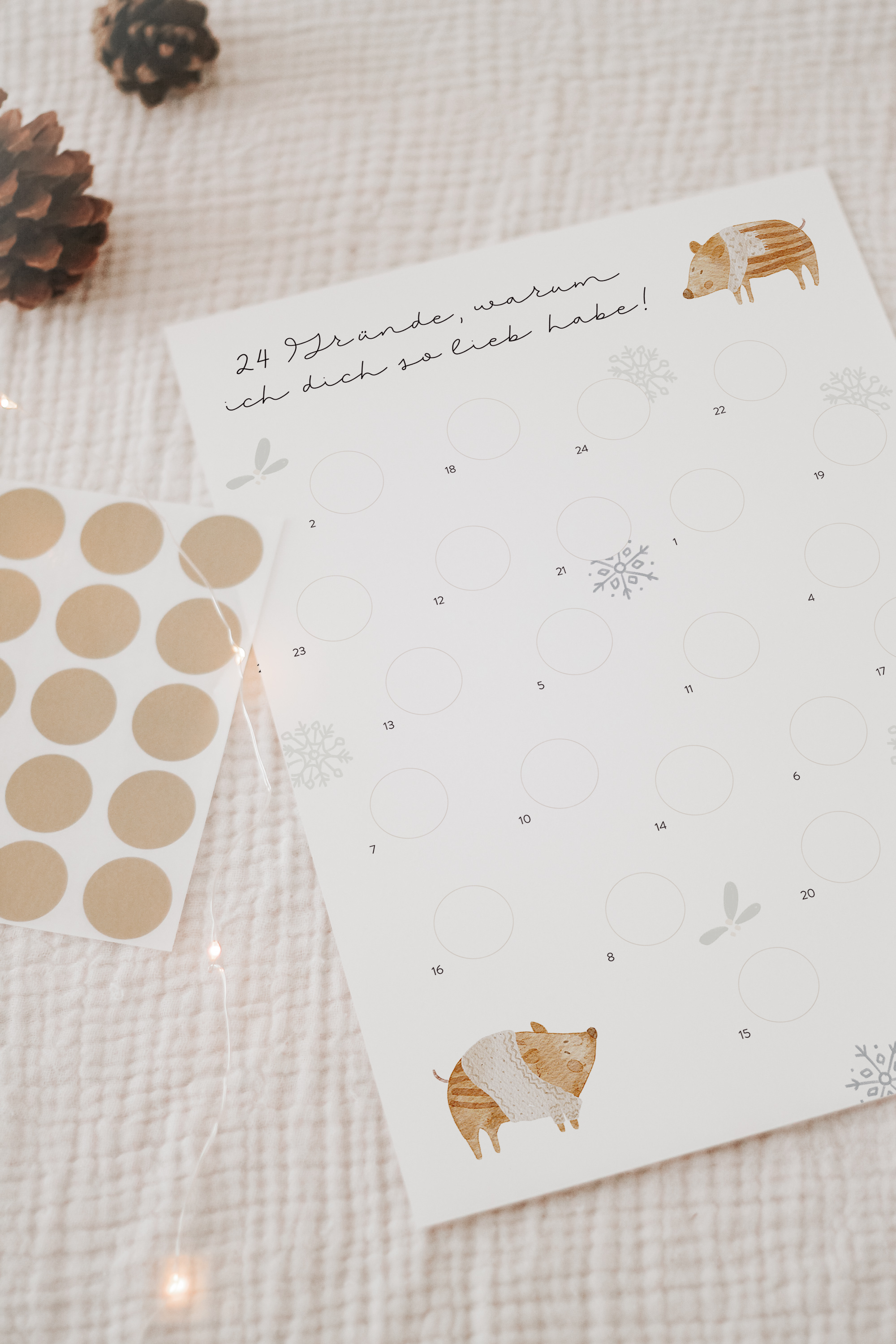 Hej Hanni Adventskalender zum Freirubbeln Frischling