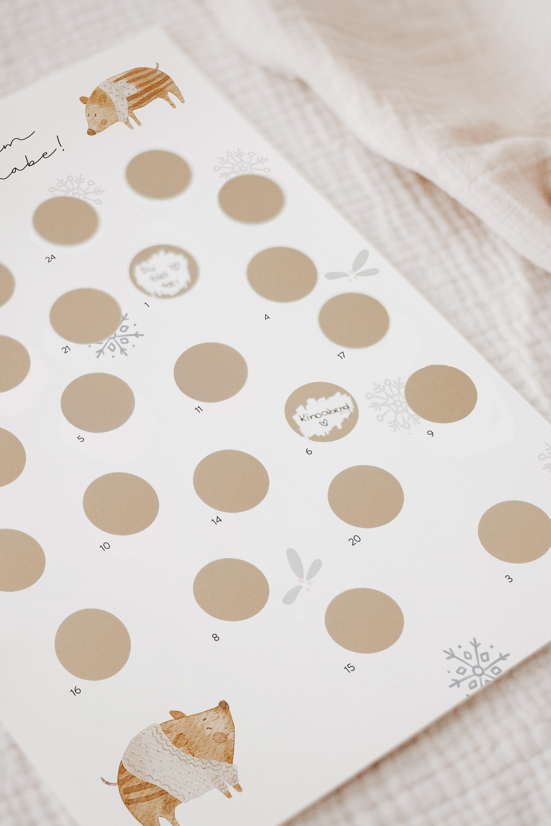 Hej Hanni Adventskalender zum Freirubbeln Frischling