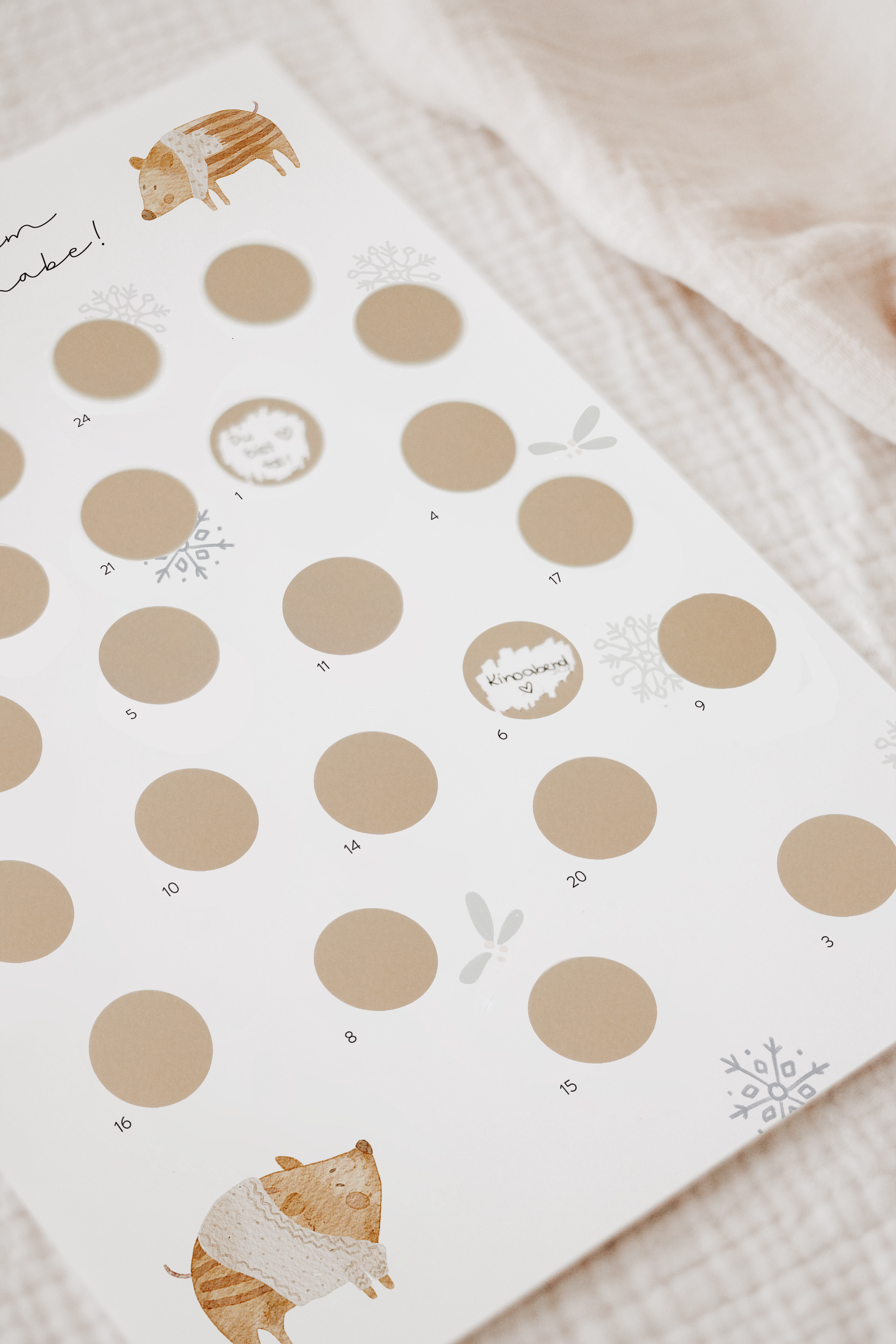 Hej Hanni Adventskalender zum Freirubbeln Frischling