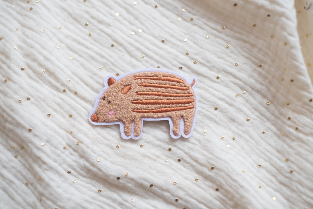 Hej Hanni Patch flauschig Frischling Chenillepatch