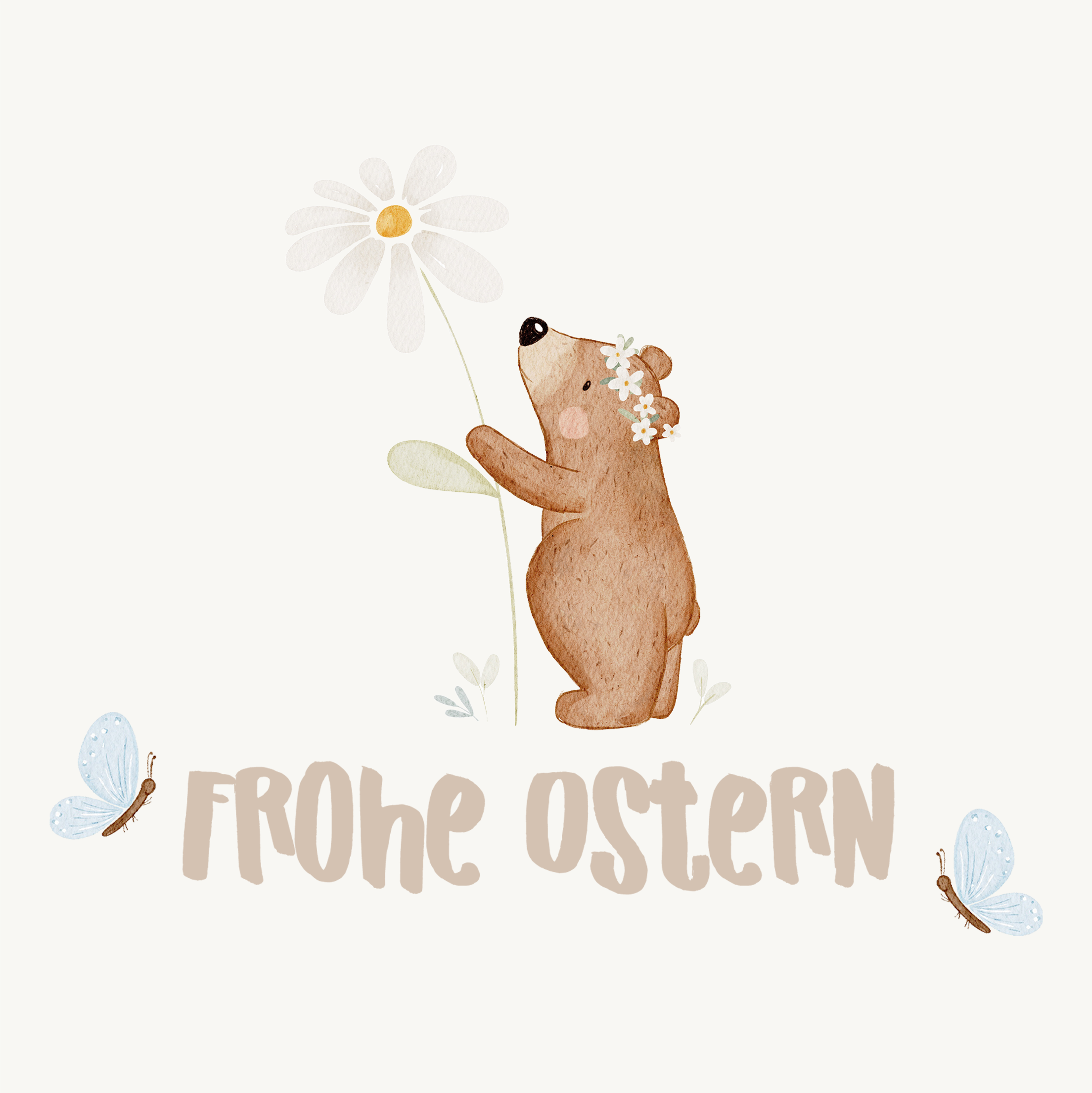 Hej Hanni Bügelbild Frühling Frohe Ostern
