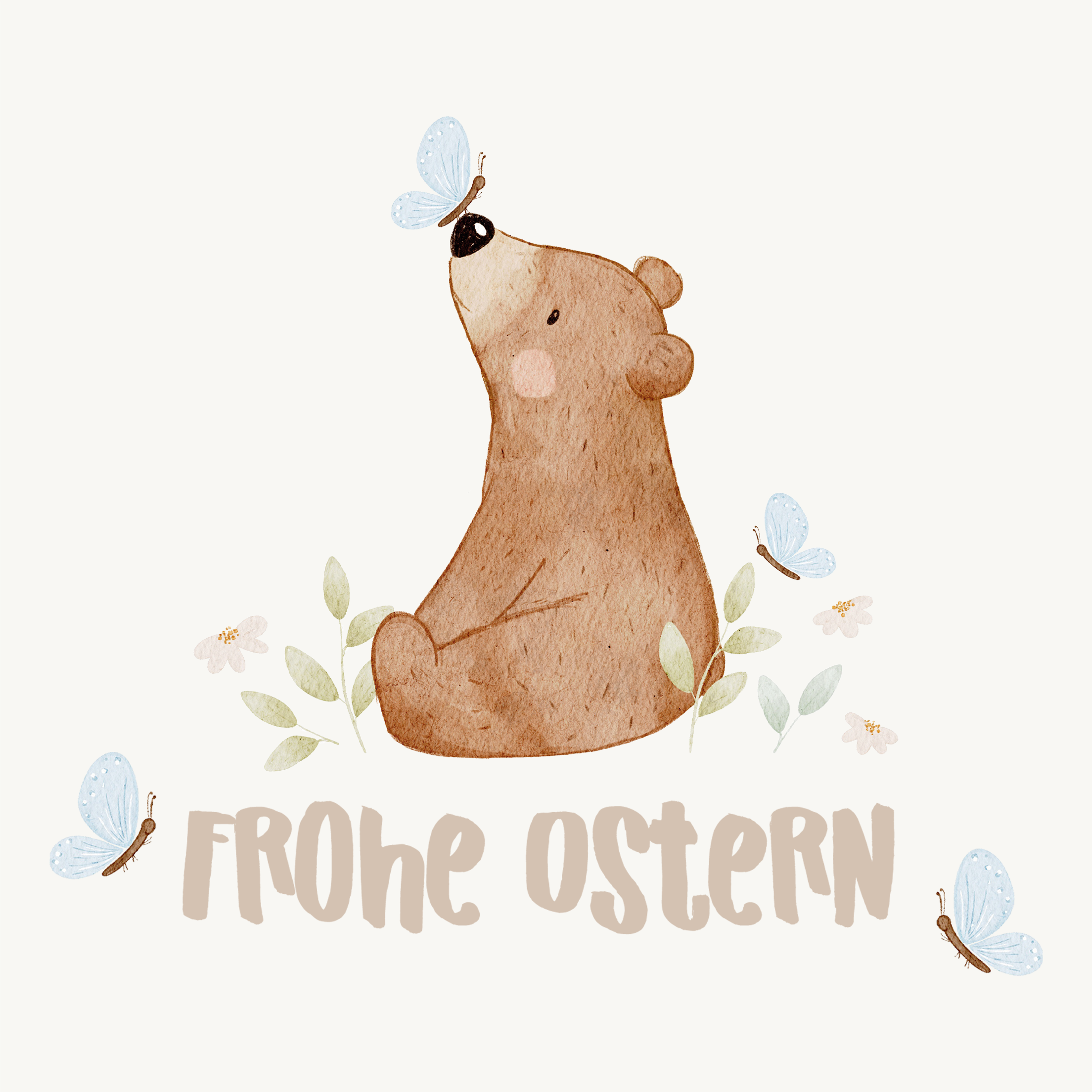 Hej Hanni Bügelbild Frühling Frohe Ostern