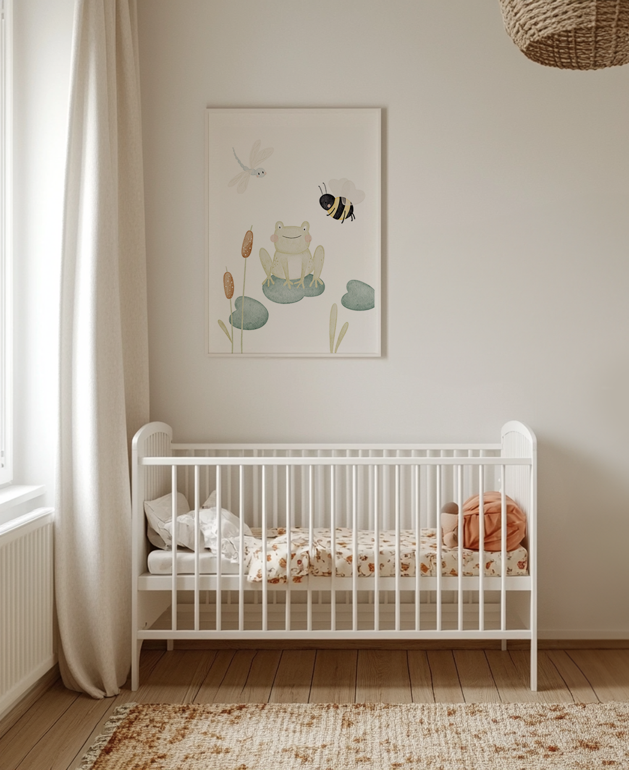 Kinderposter Frosch, Biene & Libelle