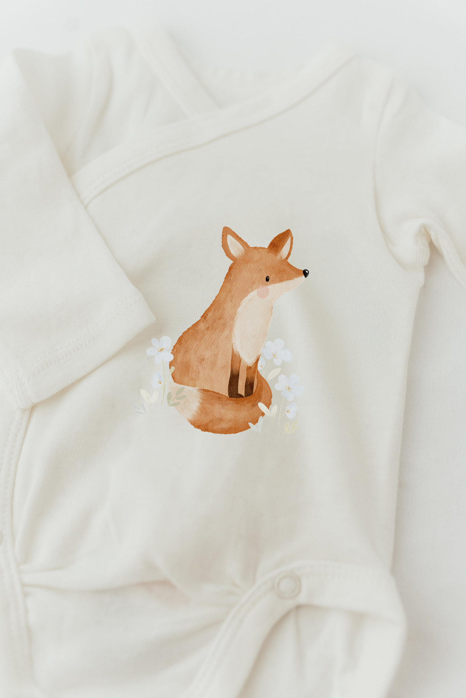 Hej Hanni Bügelbild Fuchs Blumen