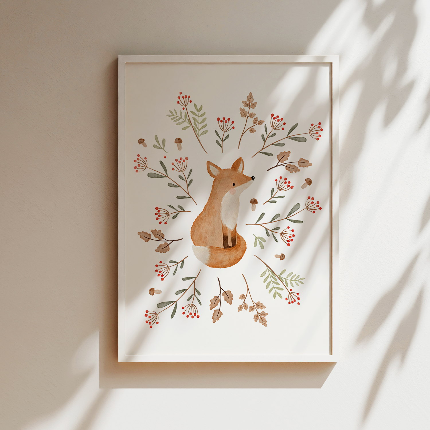 Kinderposter Fuchs Zweige