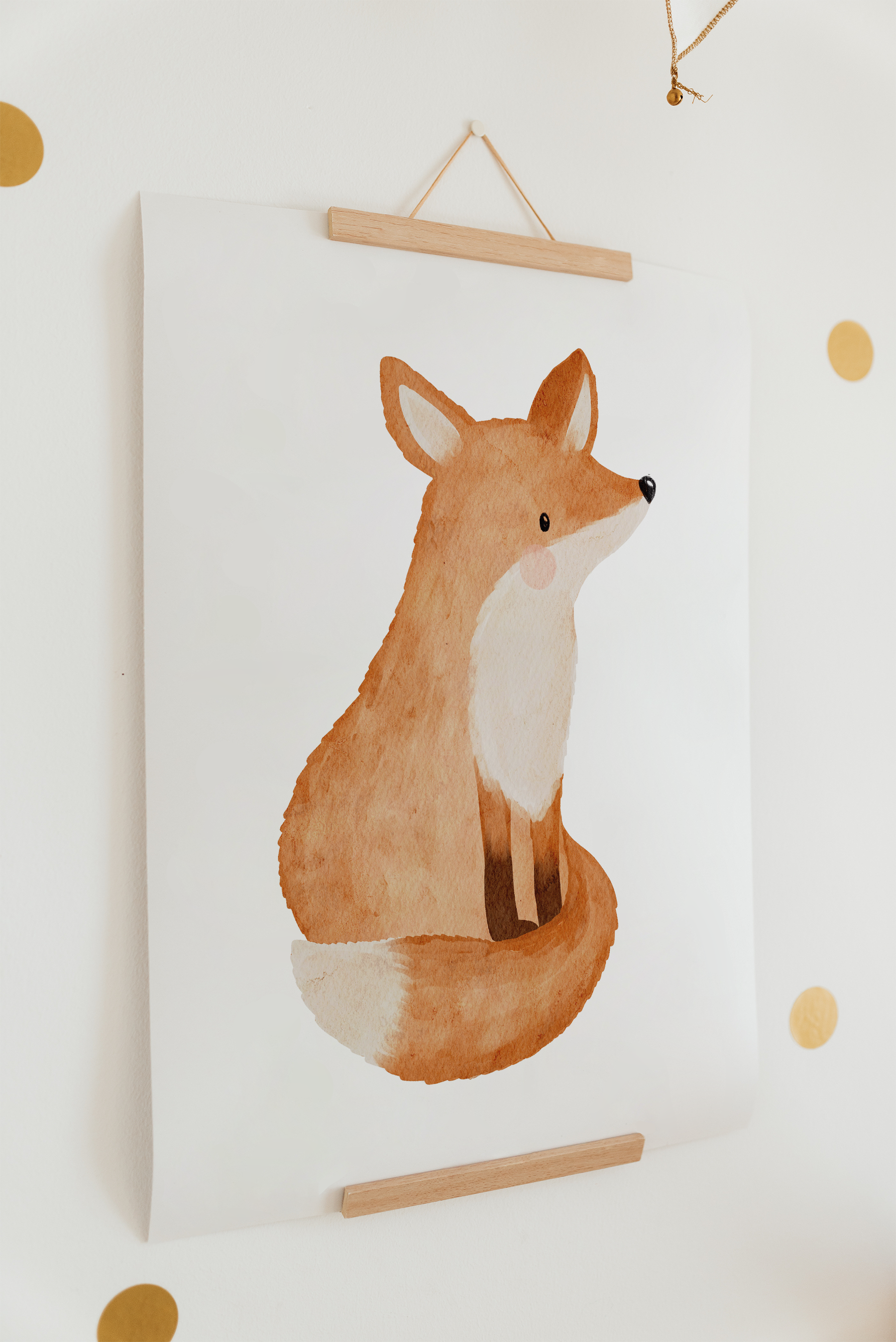 Hej Hanni Poster Fuchs sitzend A4
