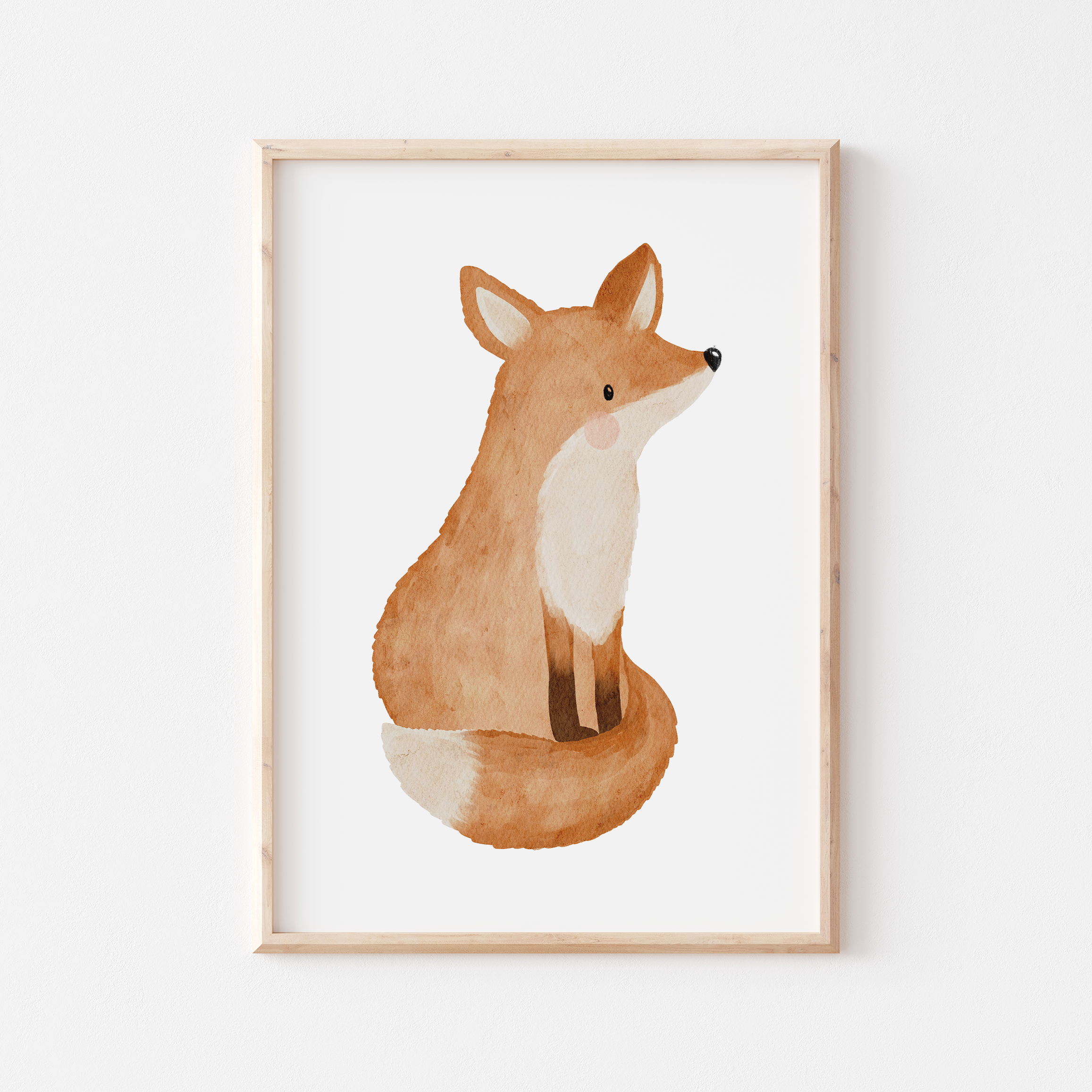 Hej Hanni Poster Fuchs sitzend A4